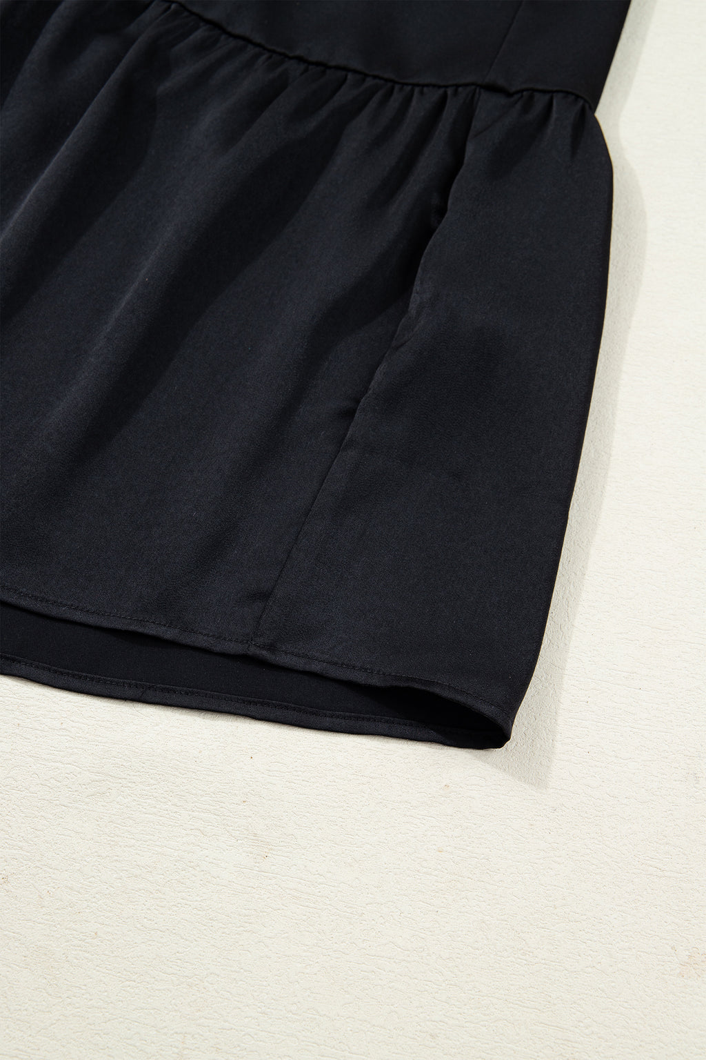Black Tiered Maxi Dress Flounced Bracelet Sleeve V Neck Women S-XL
