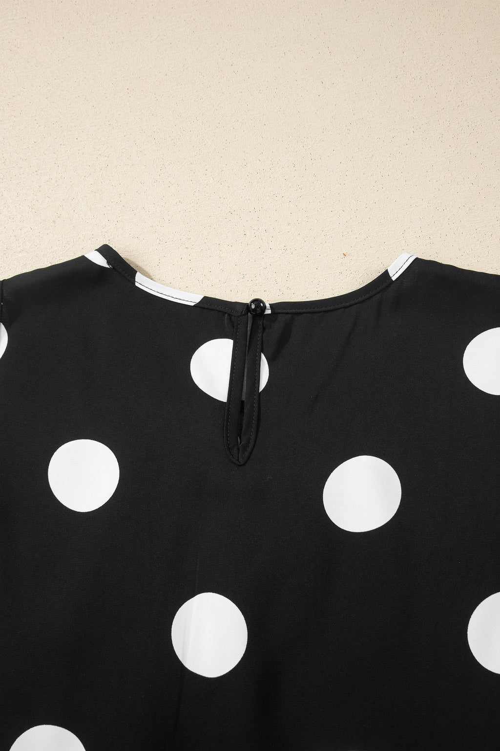 Black Polka Dot Pleated Tank & Wide Leg Trousers Two-Piece Outfit