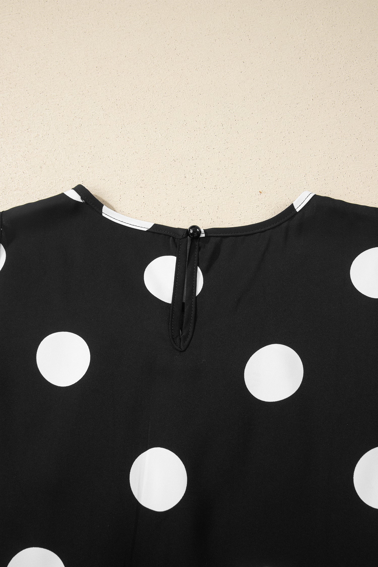 Black Polka Dot Pleated Tank & Wide Leg Trousers Two-Piece Outfit