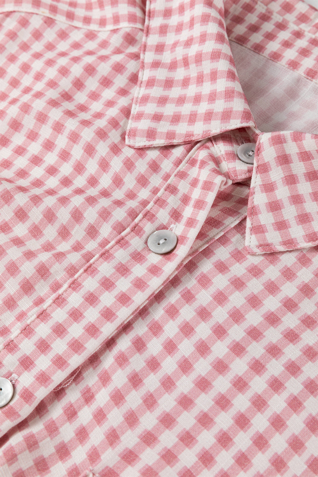 Pink Plaid Ruffle Hem Half Sleeve Button Down Shirt | S-XL