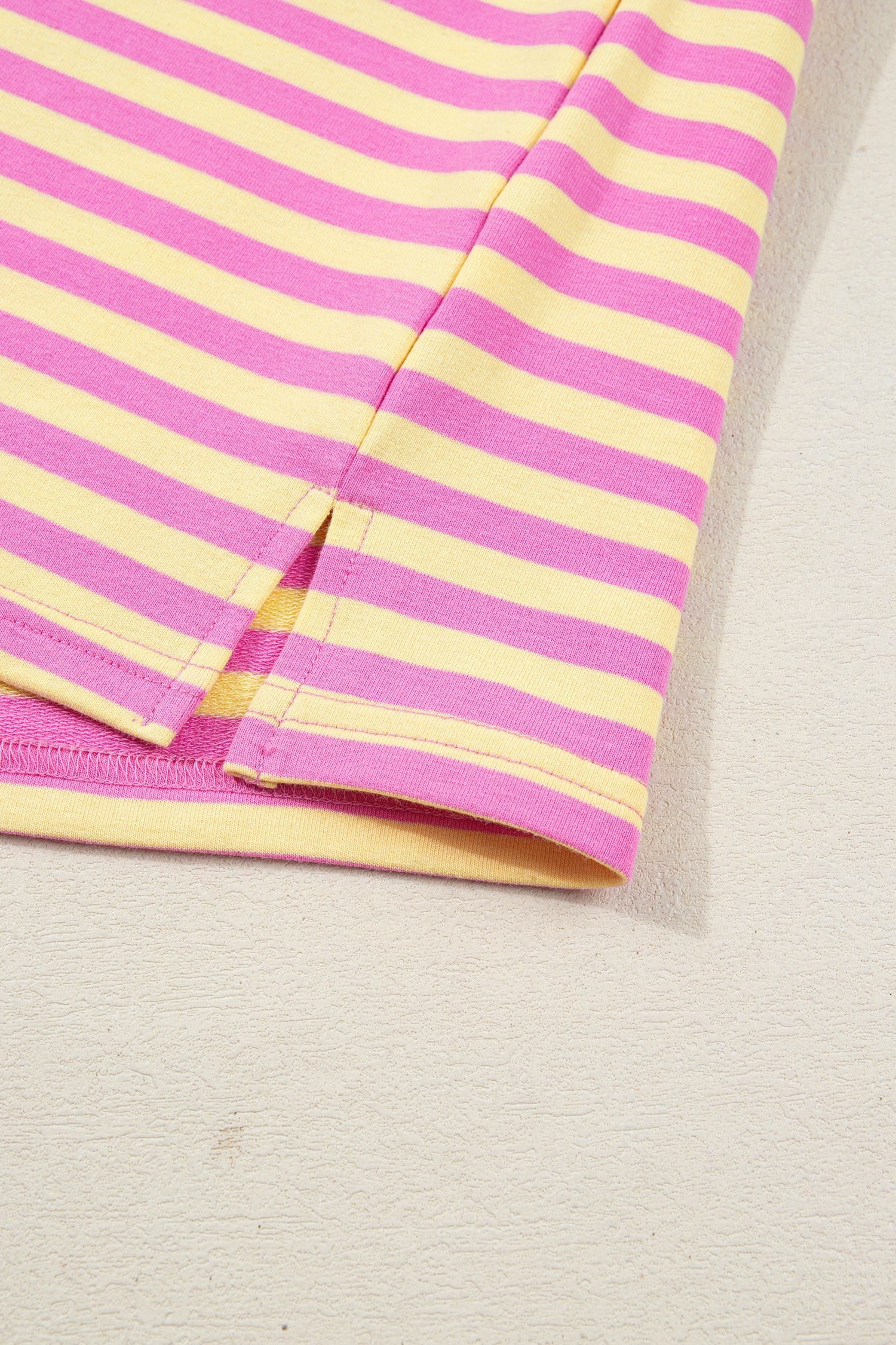 Shop Stripe Drop Shoulder Terry Short Set | Casual Co-ord S-XL at LivelyLooks