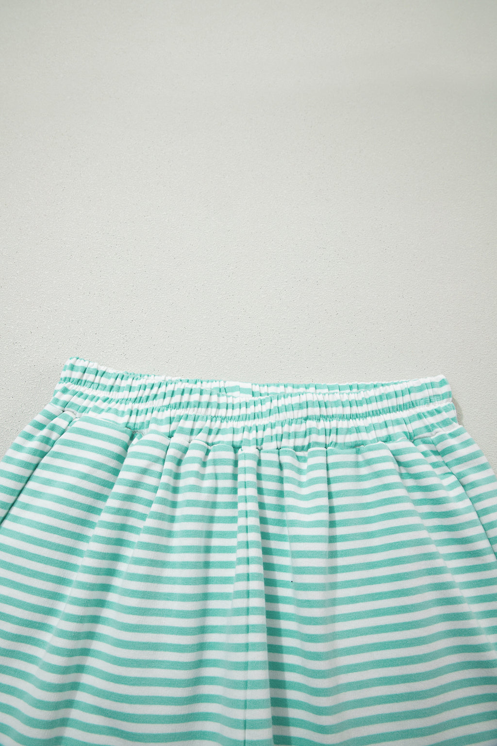 LivelyLooks Striped Oversized Mock Neck Sweatshirt & Shorts Co-ord Set | Blue, Pink, Green | S-XL women's fashion