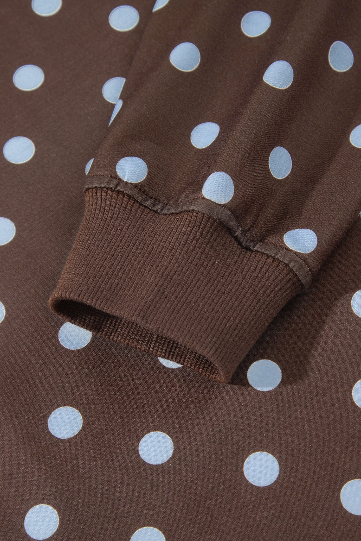 Brown Polka Dot Long Sleeve Pullover Bow Detail Skort Set | UK 8–22