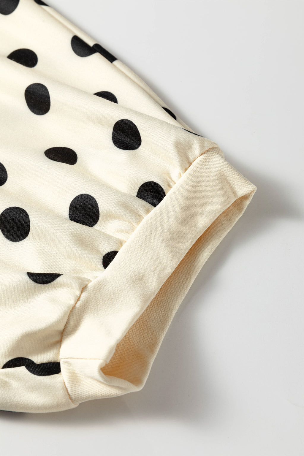 Polka Dot Oversized Top & Shorts Co-ord Set | Beige Pink Blue Green