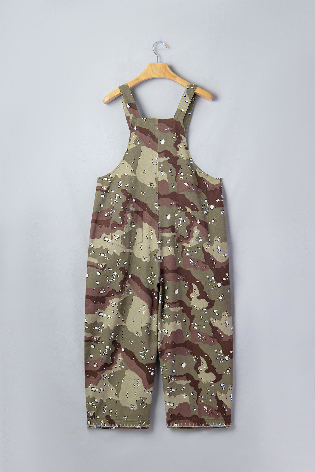 Shop Camo Leopard Denim Overall Cropped Jumpsuit | Green | S-XL at LivelyLooks
