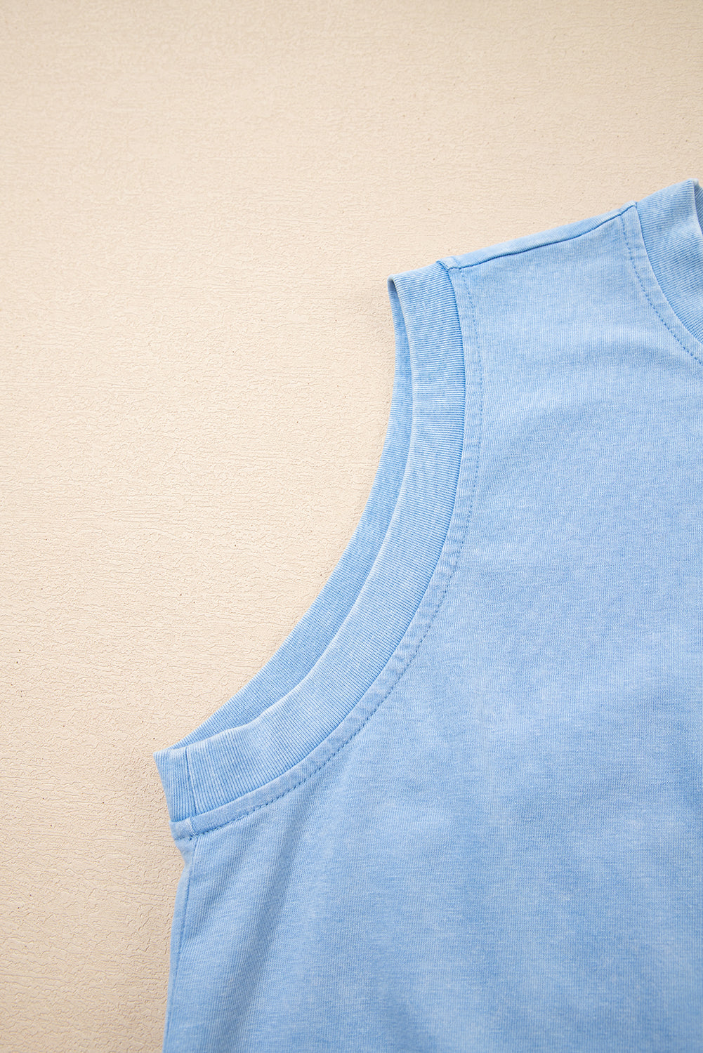 LivelyLooks Blue Mineral Wash Cotton Tank Top & Split Skirt Set | S-XL women's fashion
