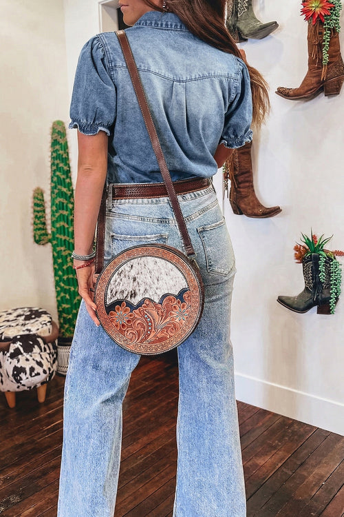 LivelyLooks Beau Blue Frilled Short Sleeve Snap Button Denim Shirt women's fashion