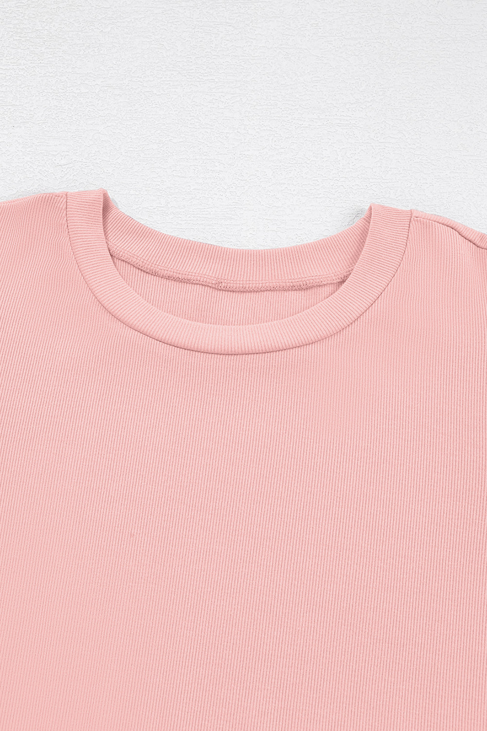Ribbed Pearl Beaded Puff Sleeve Top