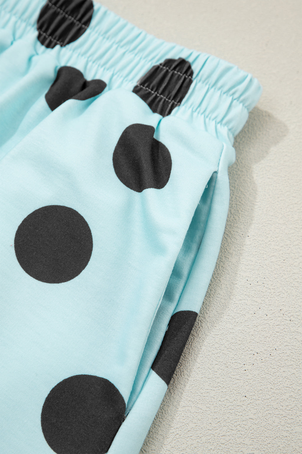 Polka Dot Short Sleeve Top & Casual Skort 2pcs Outfit | White, Pink & Sky Blue