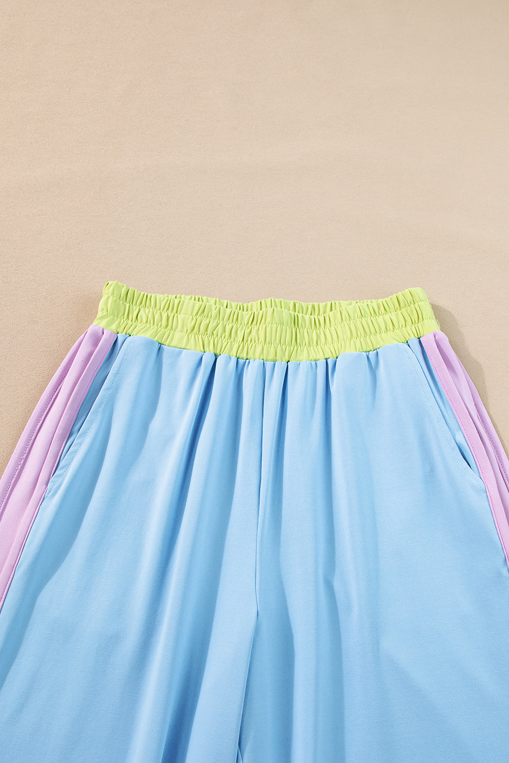 Colour Block Cap Sleeve Tee & Crop Wide Leg Trousers Set | 8 Colours