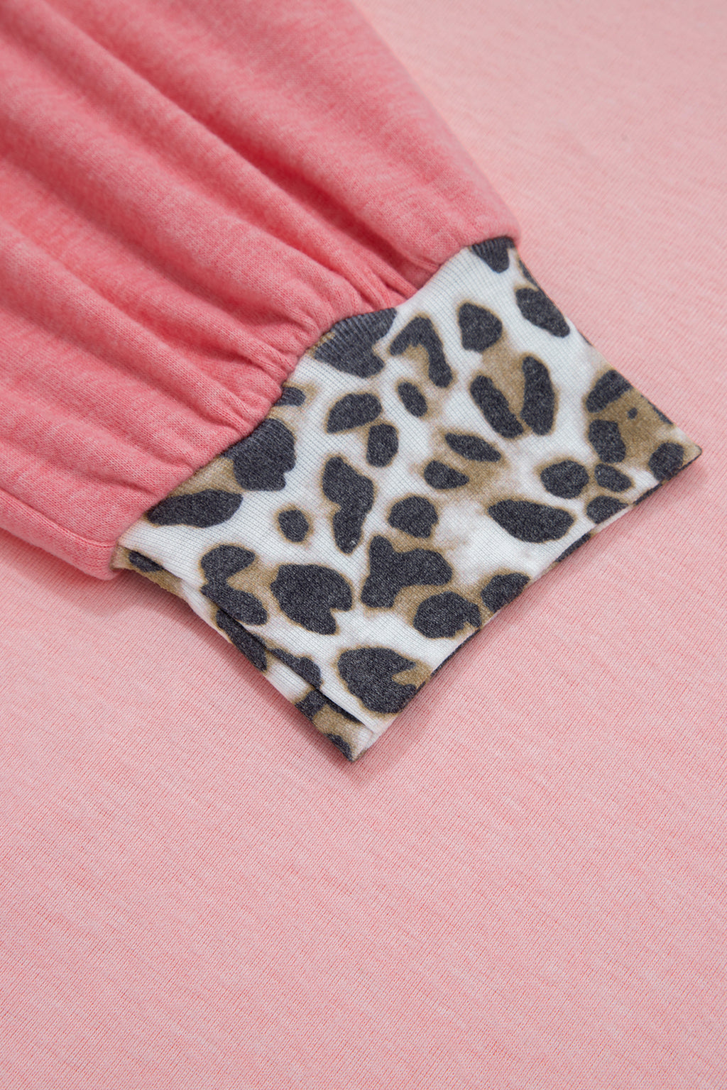Leopard Colourblock Patchwork Dolman Sleeve Baggy Sweatshirt | Pink & Grey