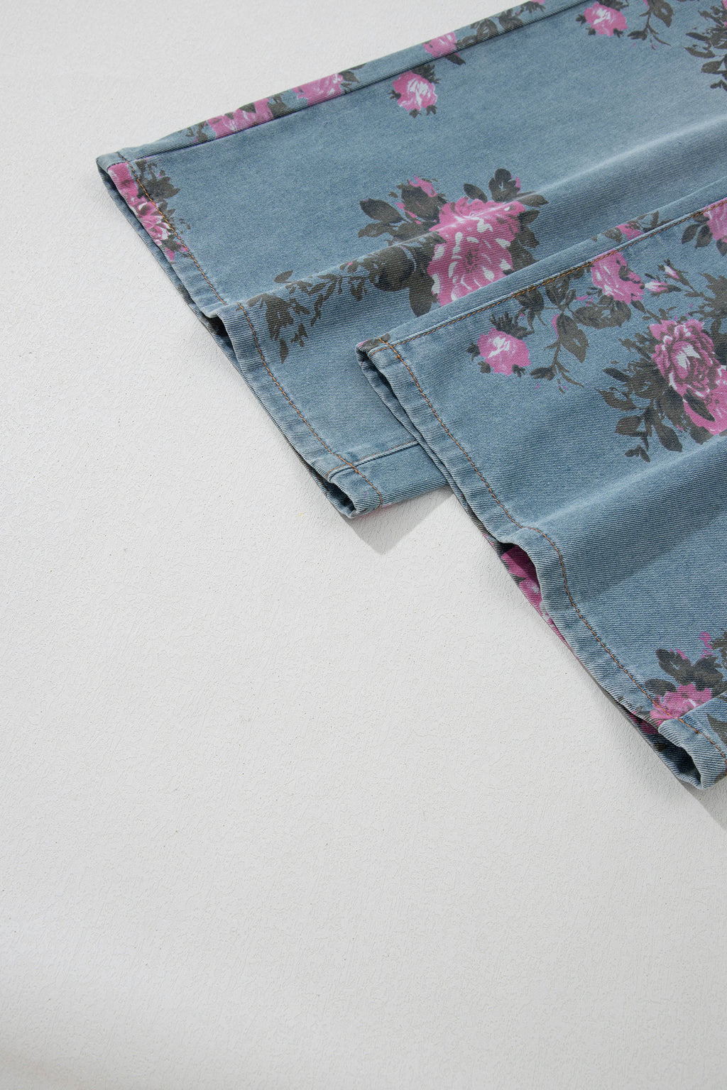 Women's Blue Garden Floral Print Bootcut Jeans | UK Sizes 6-18 at LivelyLooks