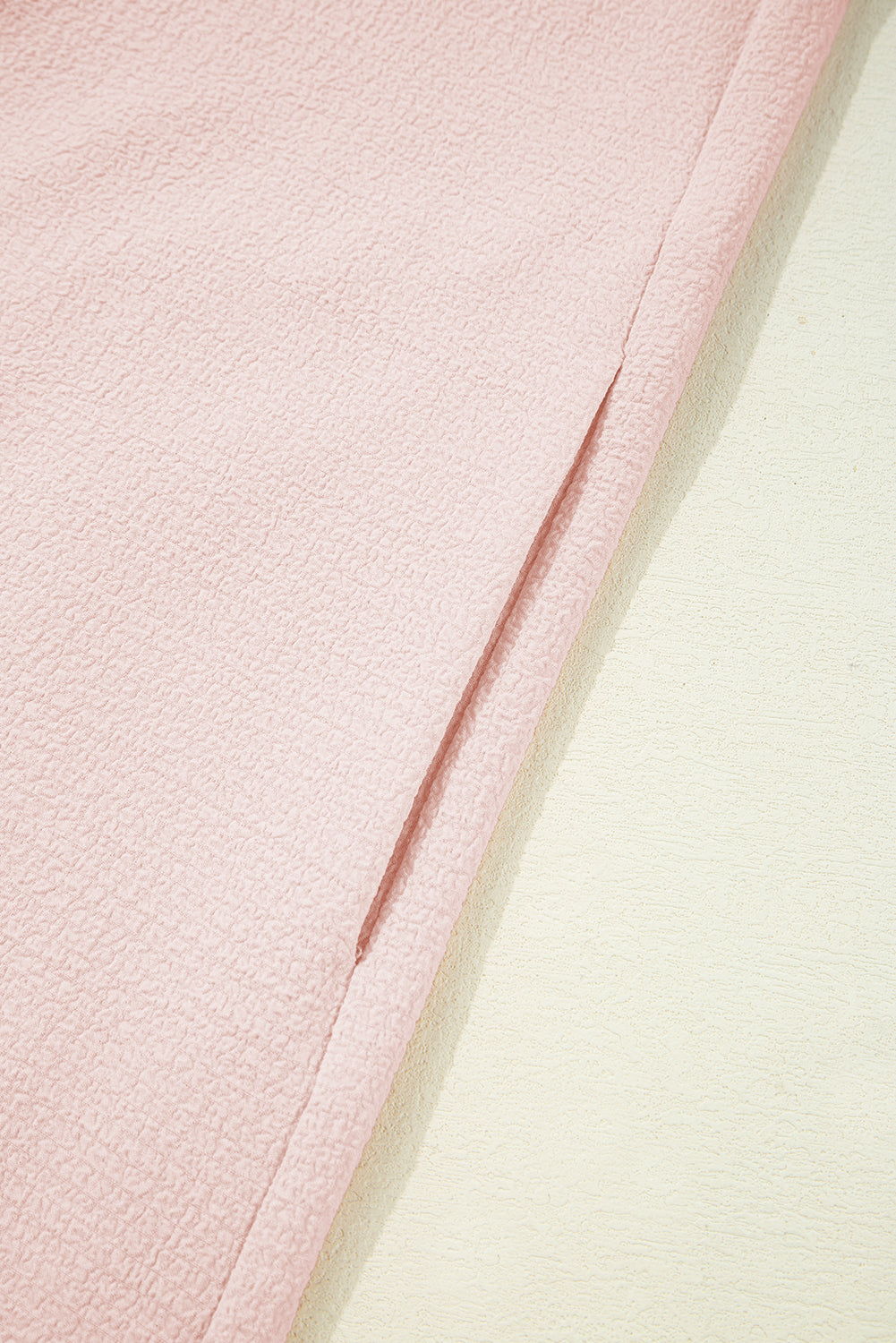 Light Pink Textured Flutter Sleeve Square Neck Bow Back Mini Dress S-XL