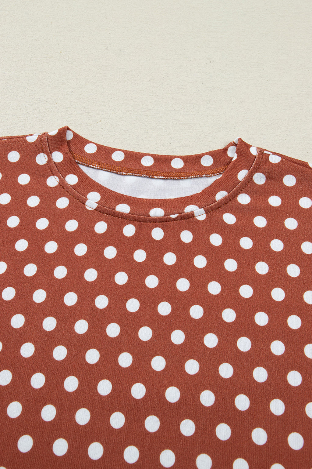 Women's Polka Dot Print Short Sleeve Top & Shorts Co-ord Set S-2XL at LivelyLooks