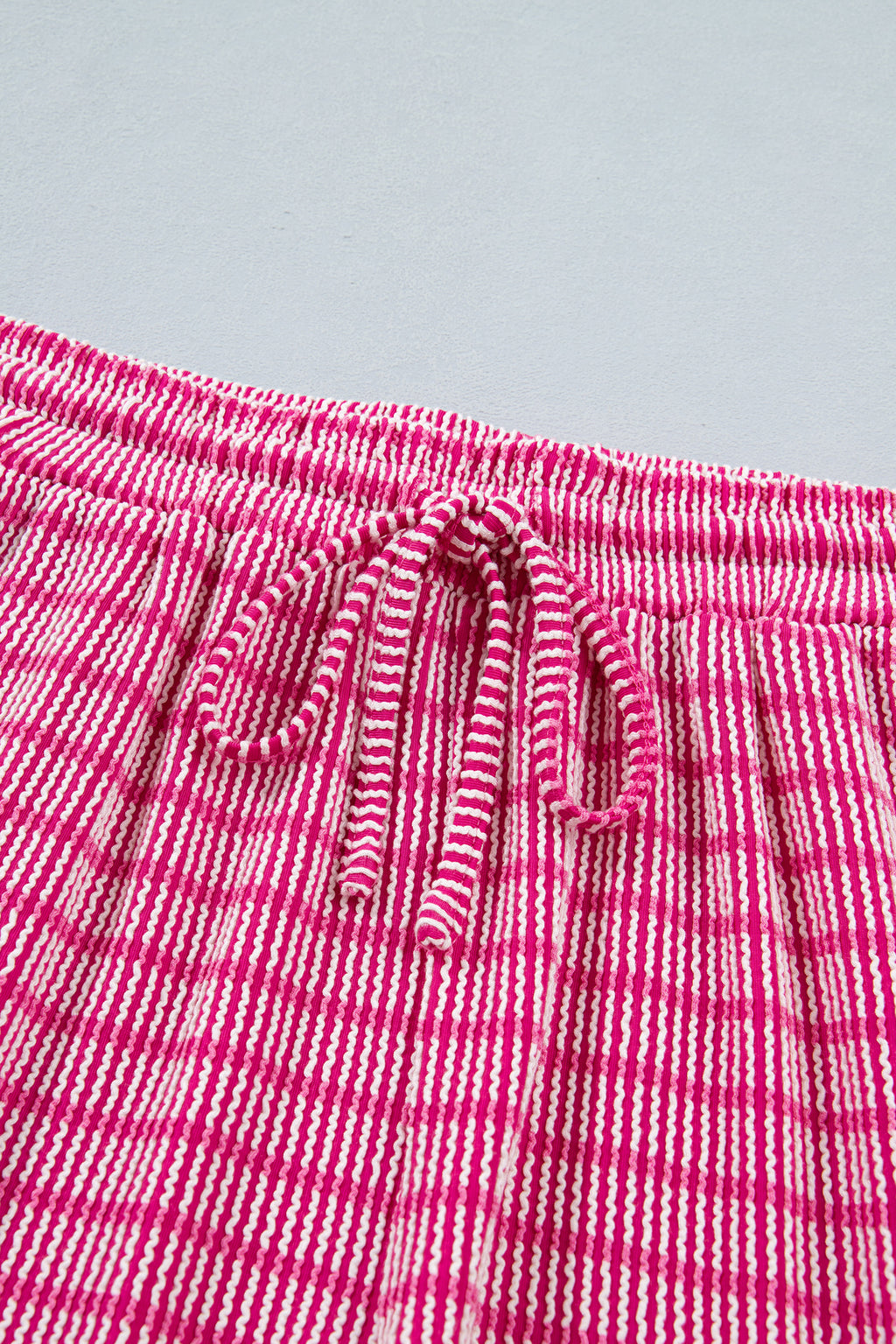 LivelyLooks Stripe Raised Rib Tee & Drawstring Shorts Set Women's S-XL women's fashion