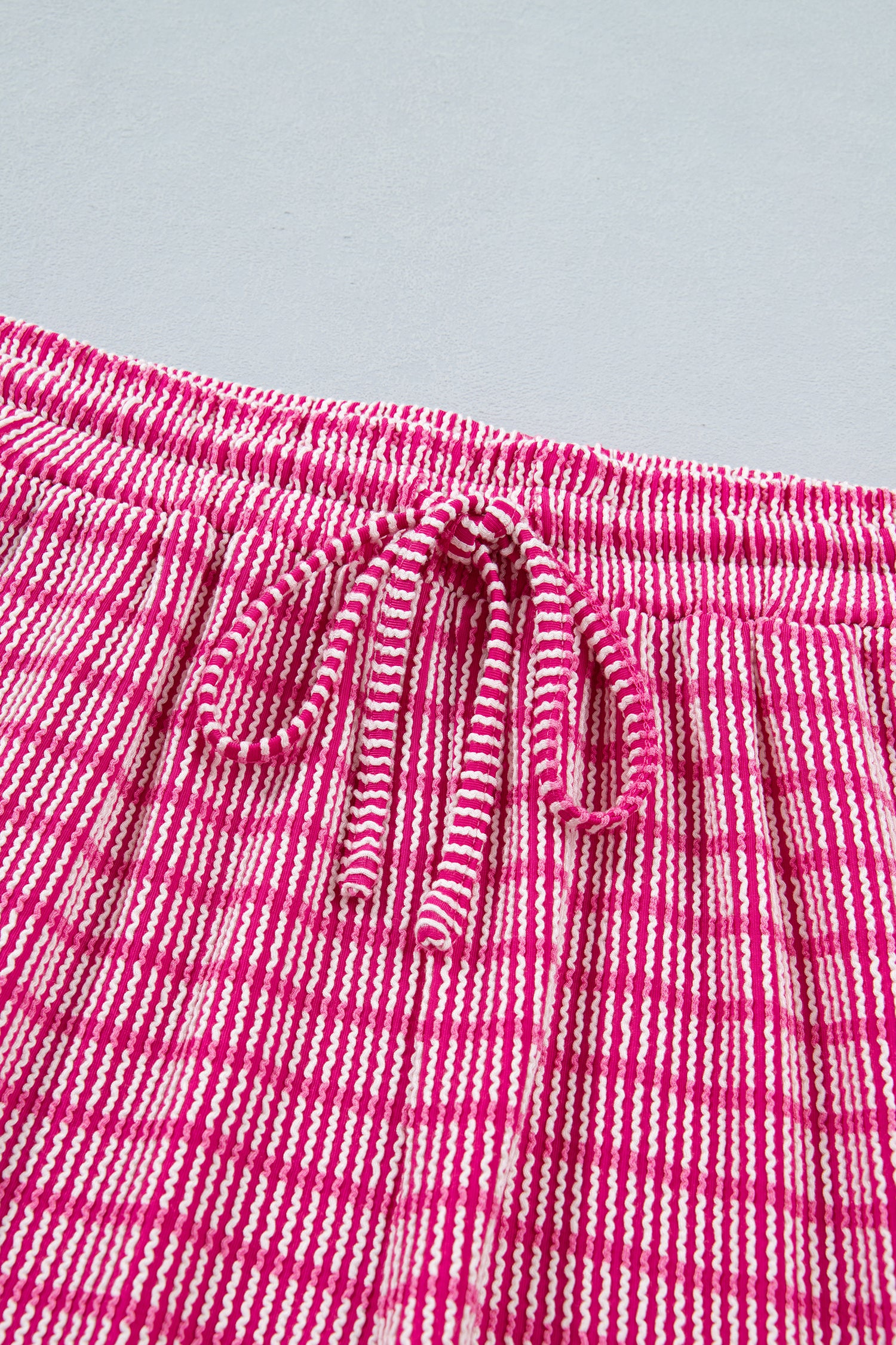 LivelyLooks Stripe Raised Rib Tee & Drawstring Shorts Set Women's S-XL women's fashion