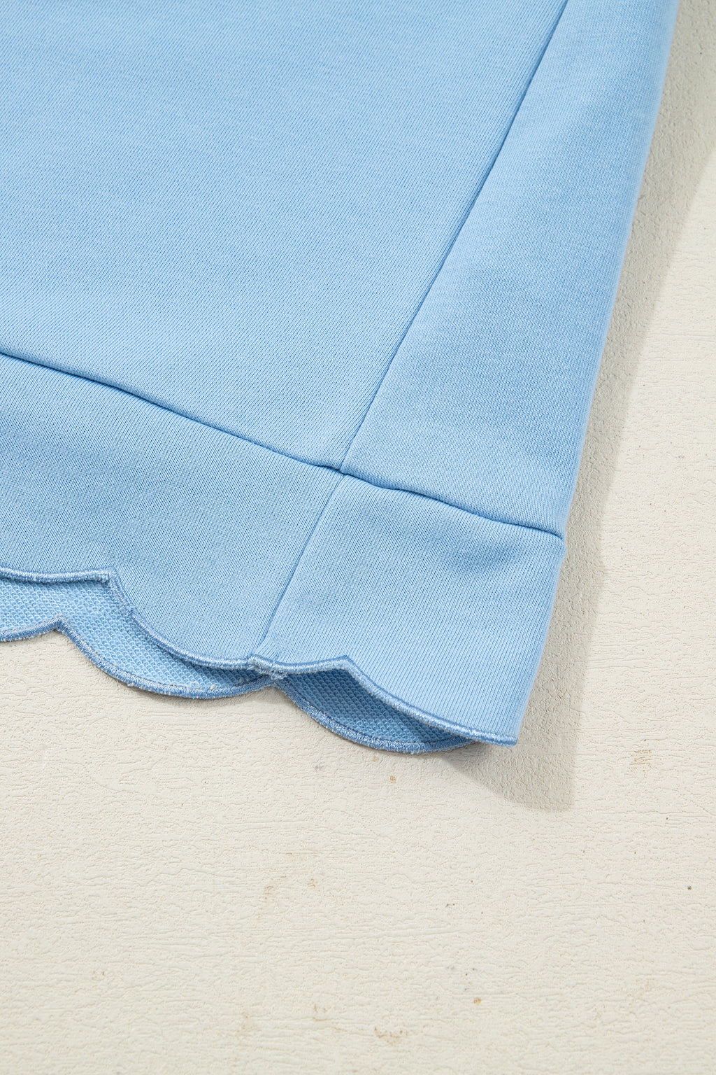Women's Polo Collar Snap Button Scallop Hem Mini Dress | Beau Blue & Sea Green | UK 8-22 at LivelyLooks