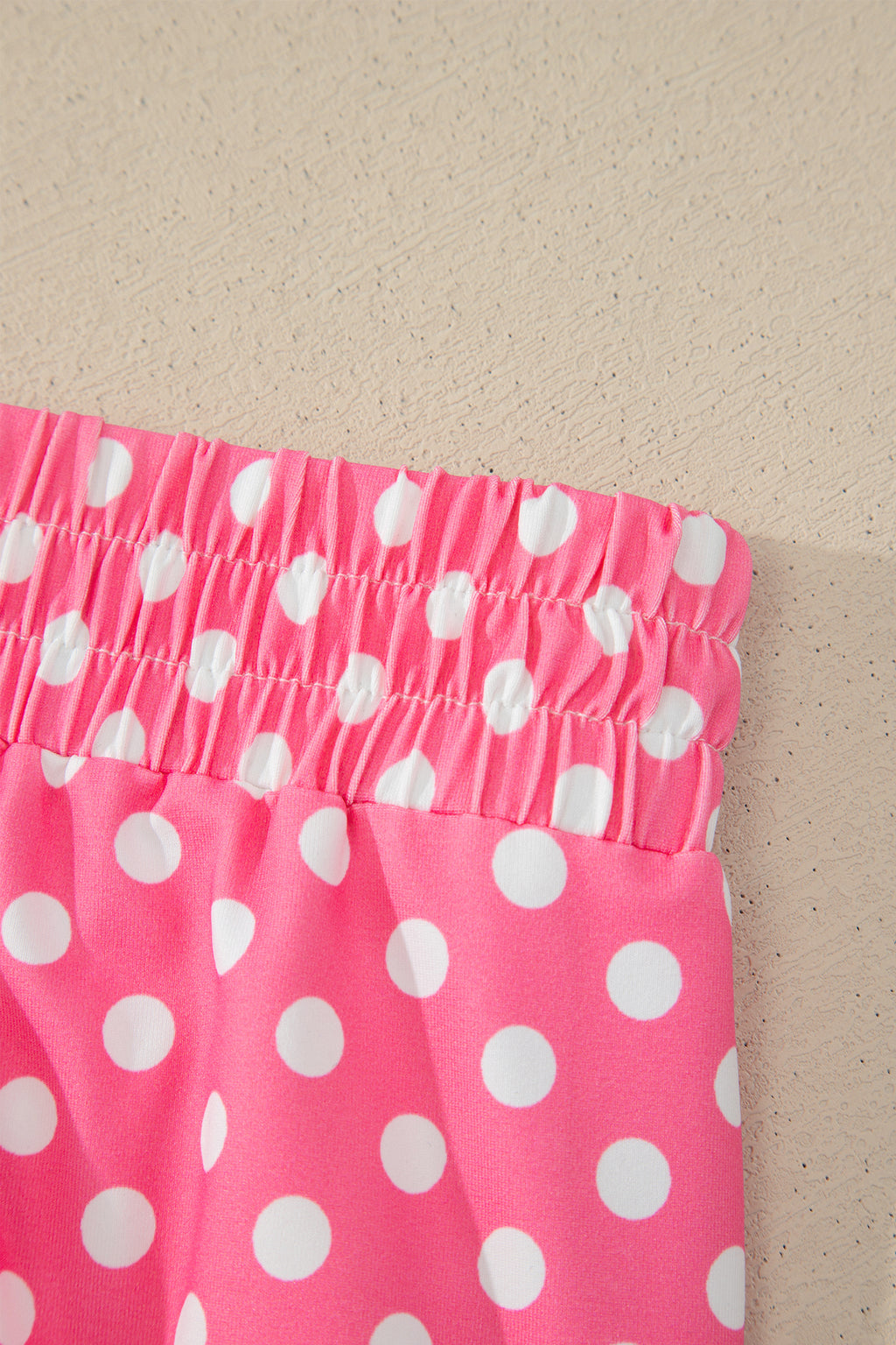 Polka Dot Halter Tank & Wide Leg Pants 2-Piece Set Blue & Pink