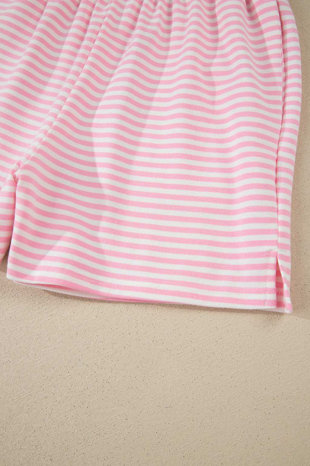 LivelyLooks Striped Oversized Mock Neck Sweatshirt & Shorts Co-ord Set | Blue, Pink, Green | S-XL women's fashion