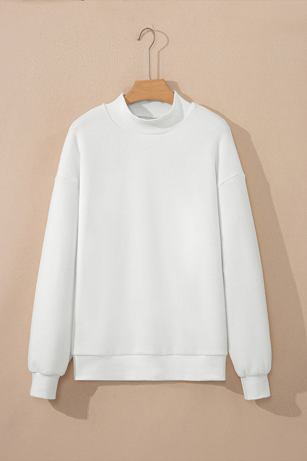 Carrot Oversized Reversible Sweatshirt Drop Shoulder Mock Neck Women S-XL