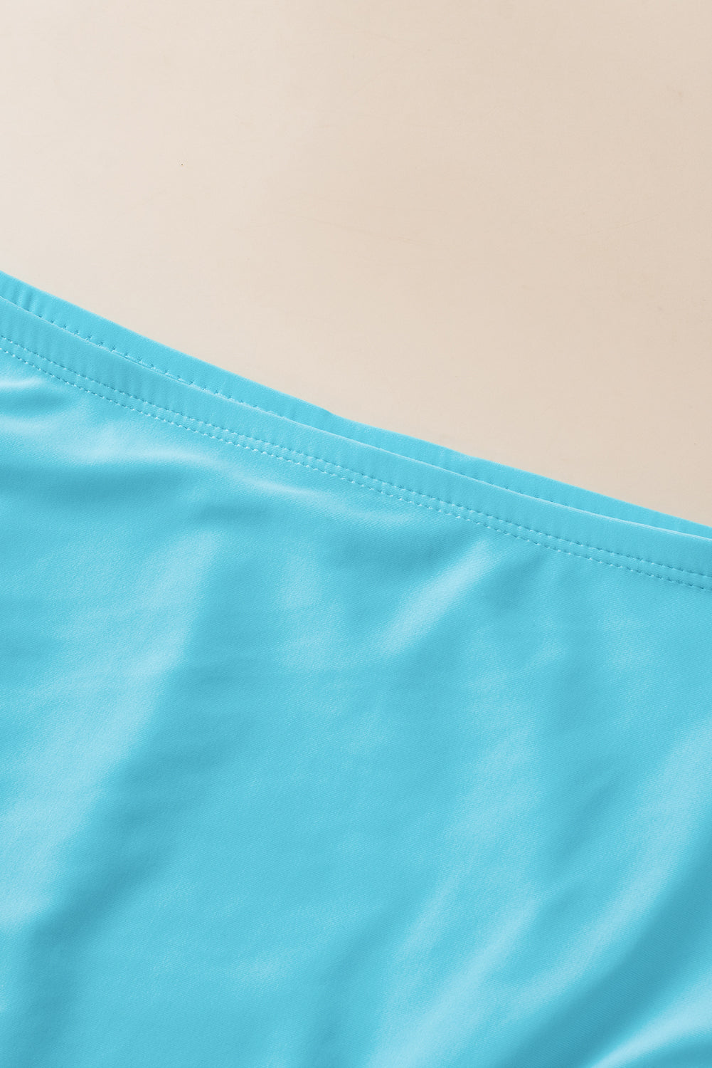 LivelyLooks Turquoise Striped Mesh Knotted Hem Tankini Swimsuit S-2XL women's fashion