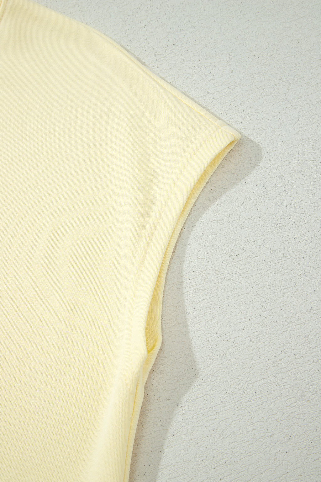 Yellow Cream Solid Tee & Drawstring Shorts Comfy 2-Piece Set