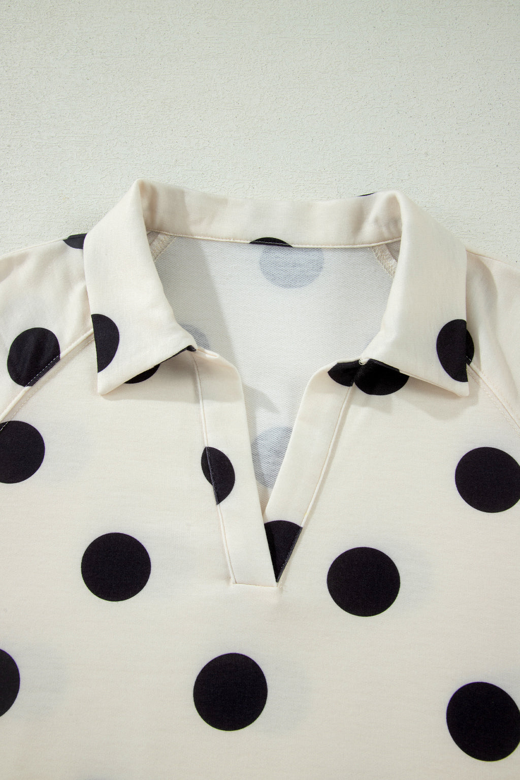 Shop Polka Dot V-Neck Tee & Shorts Co-ord Set | Green, Pink & Beige S-XL at LivelyLooks