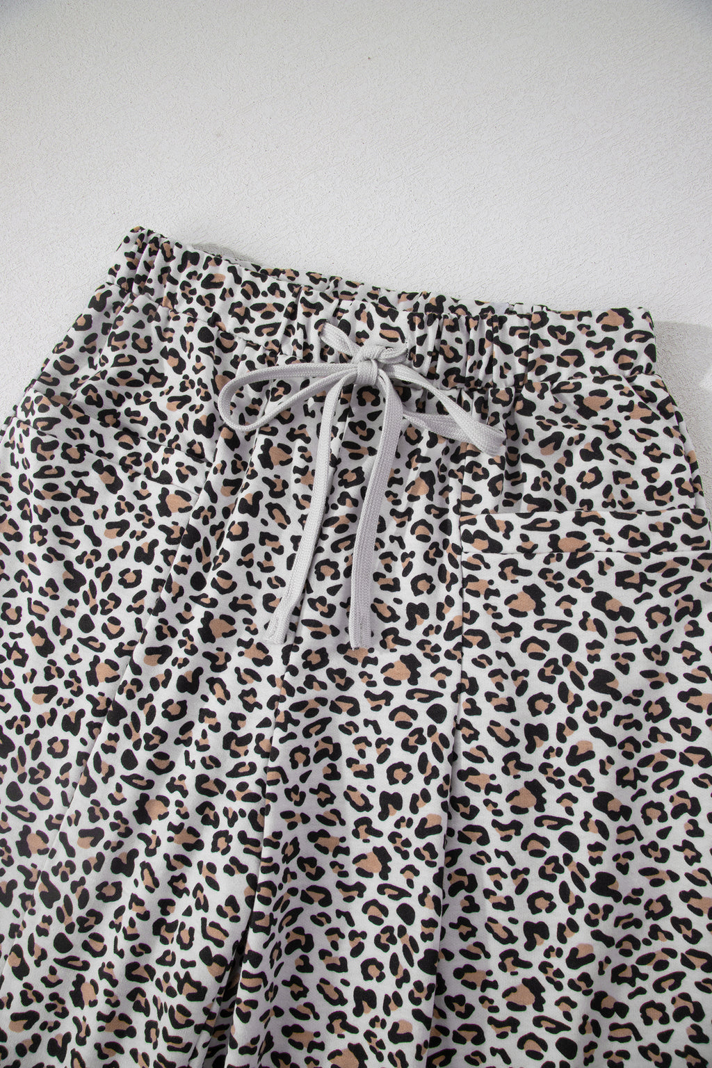 Leopard High-Low Loose Tee & Ankle Length Pants Set | Brown & White | UK 8–22