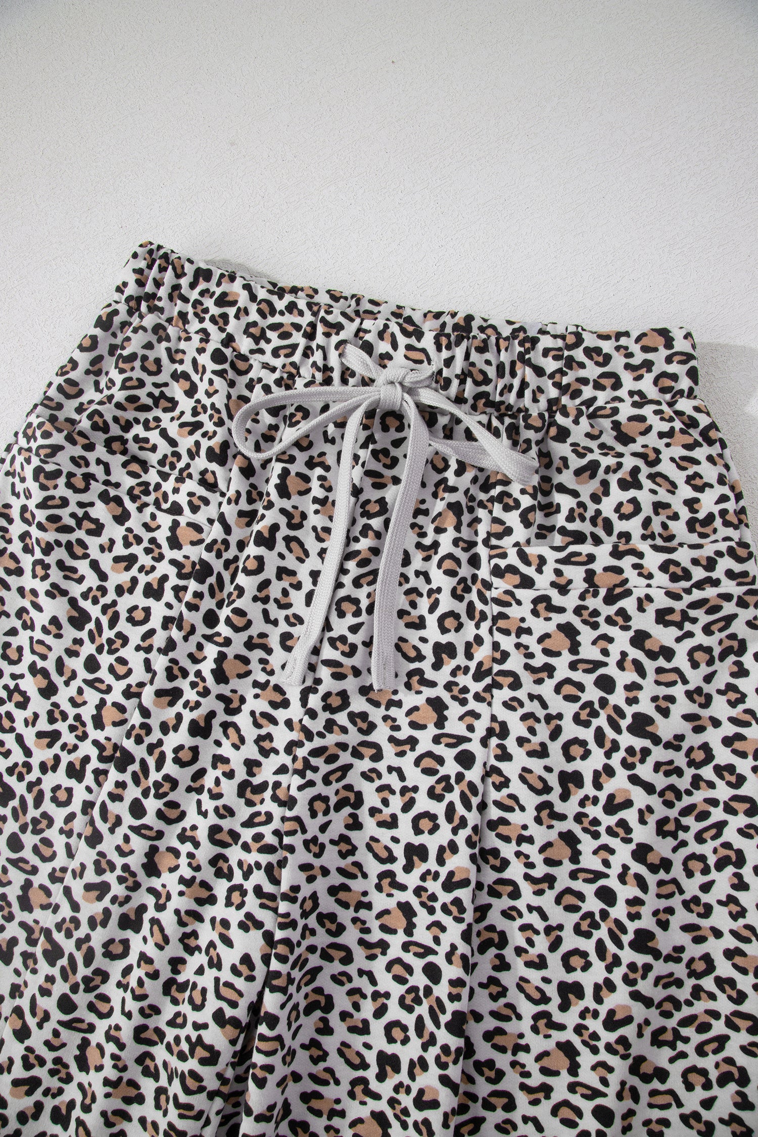 Leopard High-Low Loose Tee & Ankle Length Pants Set | Brown & White | UK 8–22