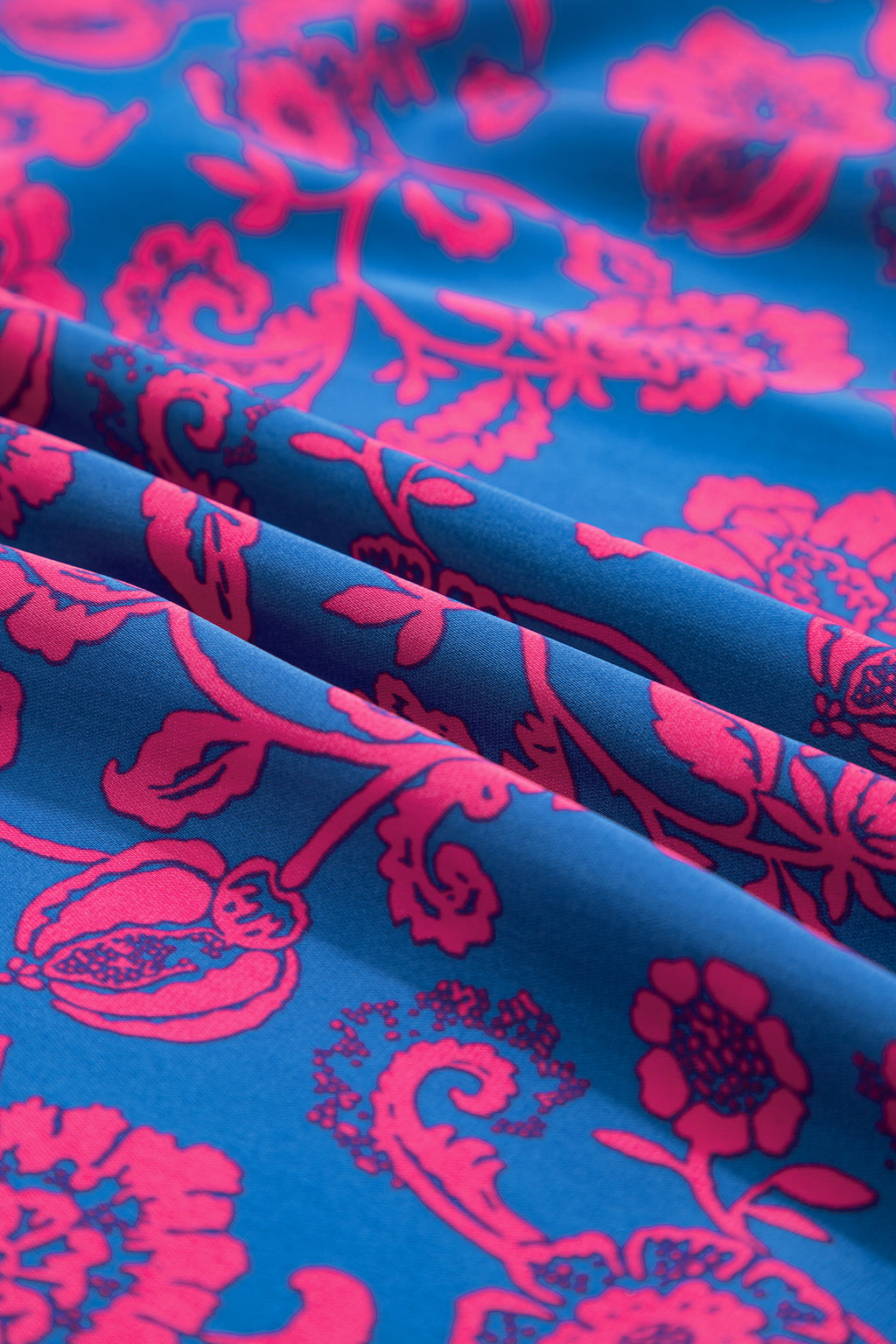 Women's Blue Floral Print Twisted V-Neck Tied Backless Maxi Dress at LivelyLooks