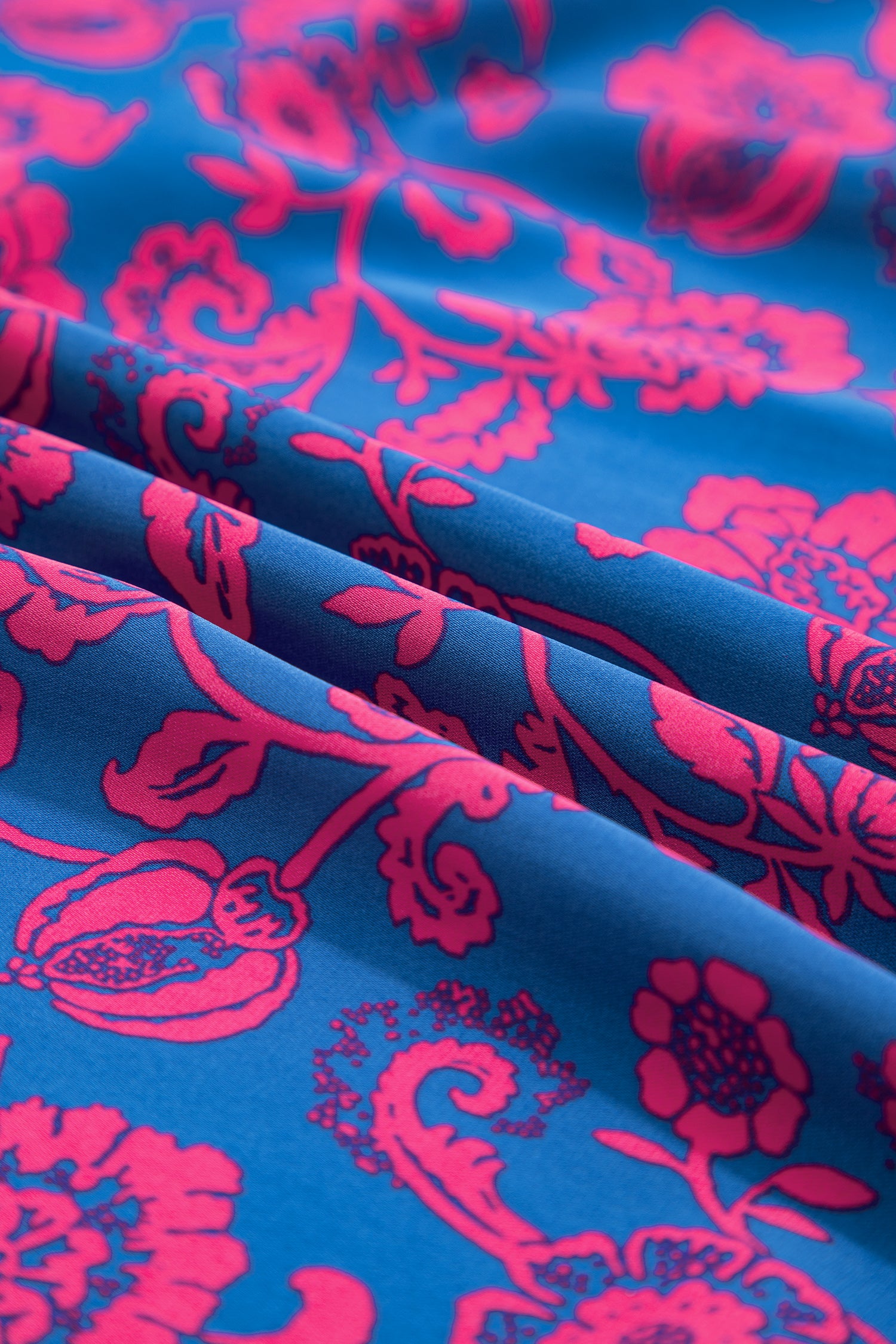Women's Blue Floral Print Twisted V-Neck Tied Backless Maxi Dress at LivelyLooks