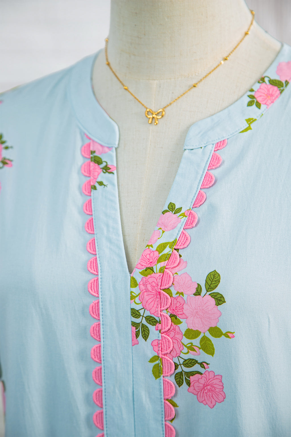 Women's Women's Floral Maxi Dress Flutter Sleeve Notched Neck Summer Holiday Pink Blue at LivelyLooks