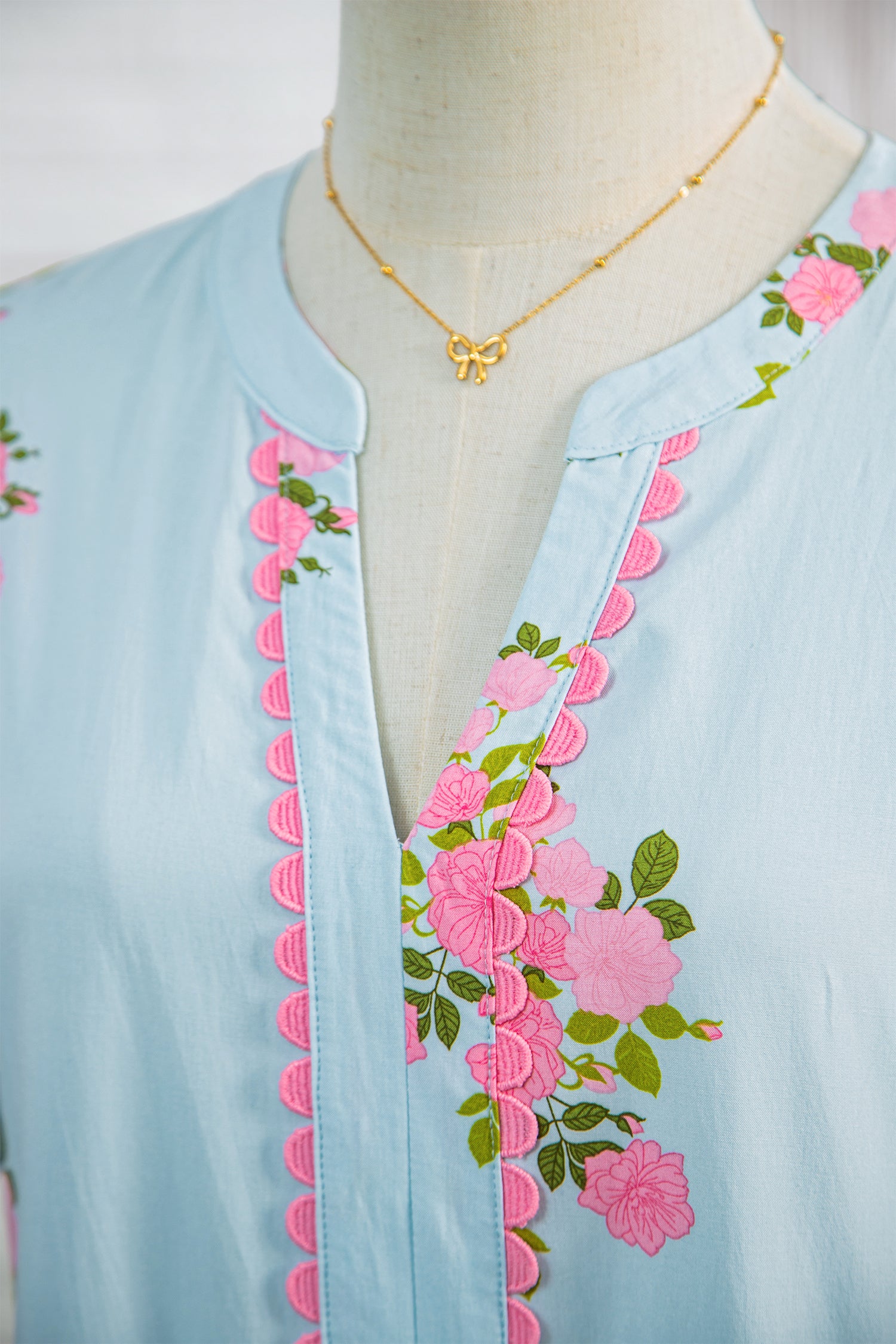 Women's Women's Floral Maxi Dress Flutter Sleeve Notched Neck Summer Holiday Pink Blue at LivelyLooks