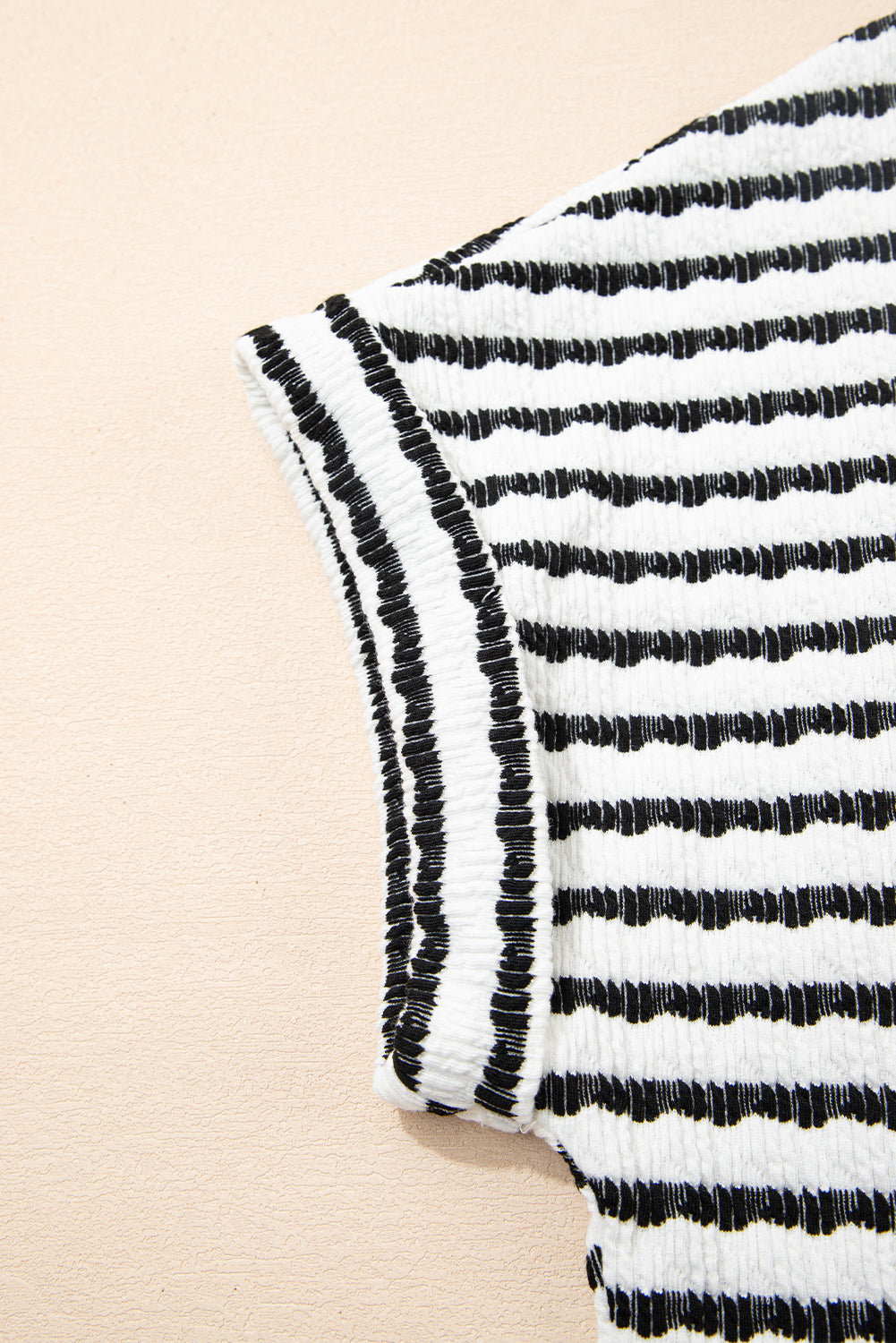 Shop Stripe Knitted Short Sleeve Top & Drawstring Shorts Co-ord S-3XL at LivelyLooks