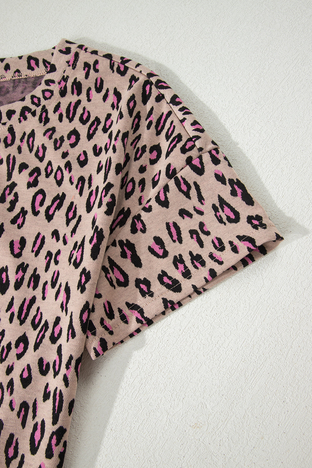 Pink Leopard Print Casual Tee & Pants Co-ord Set | UK 8–22