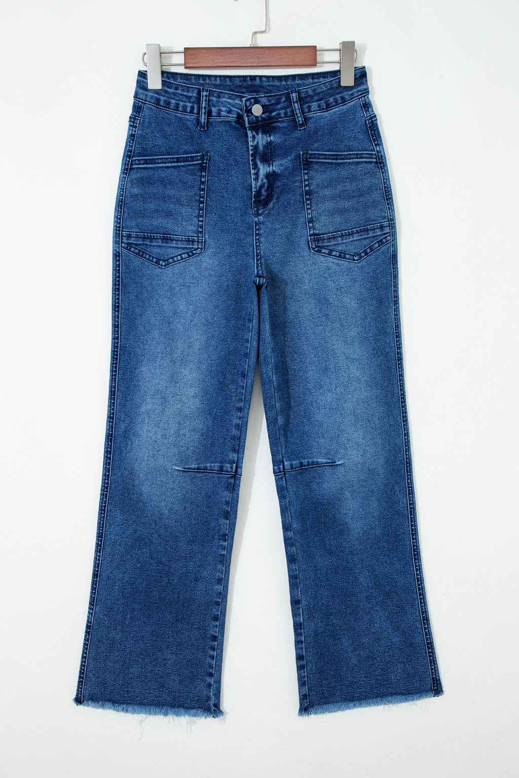 Shop Frayed Cropped Straight Leg Jeans UK 8-20 at LivelyLooks