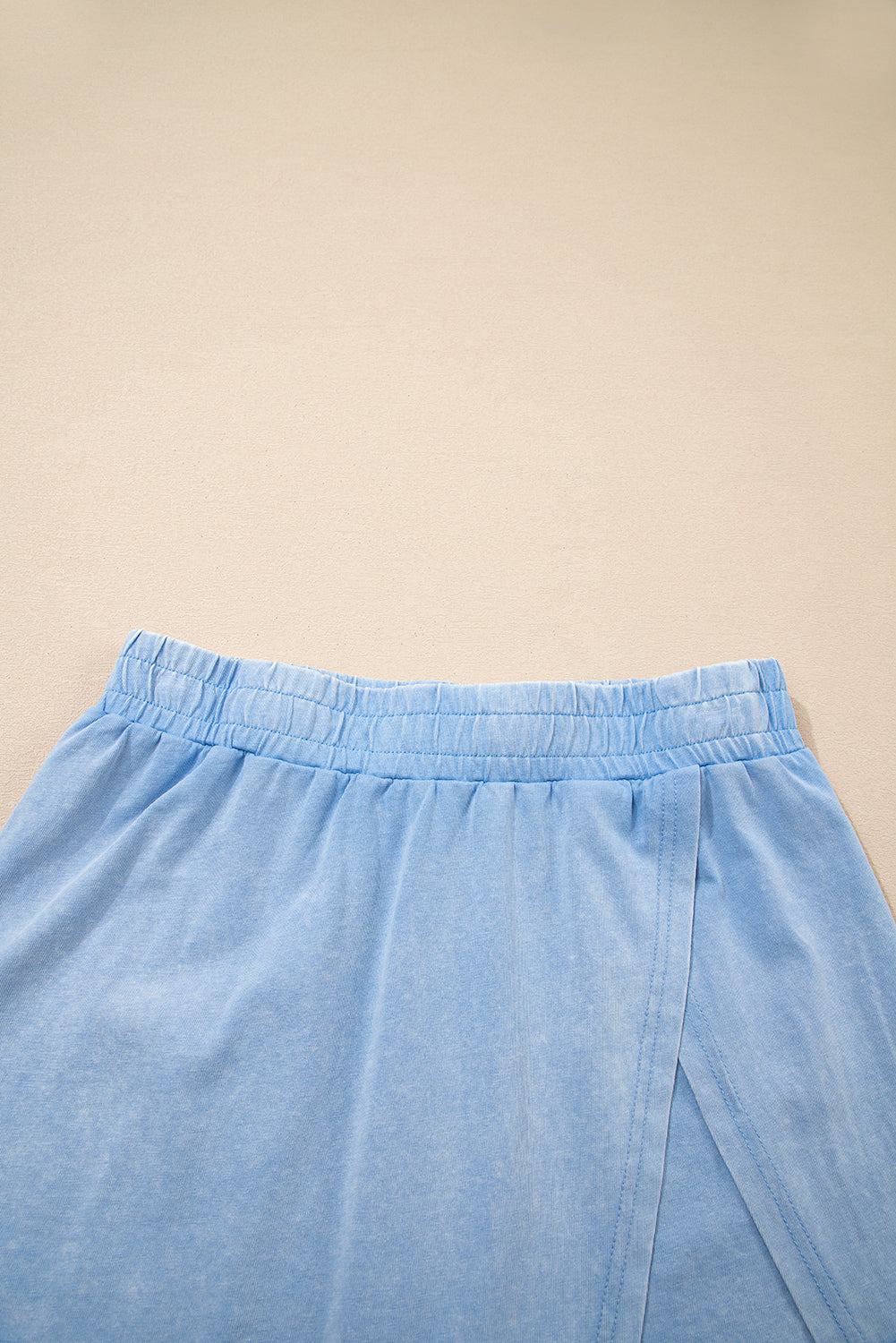LivelyLooks Blue Mineral Wash Cotton Tank Top & Split Skirt Set | S-XL women's fashion