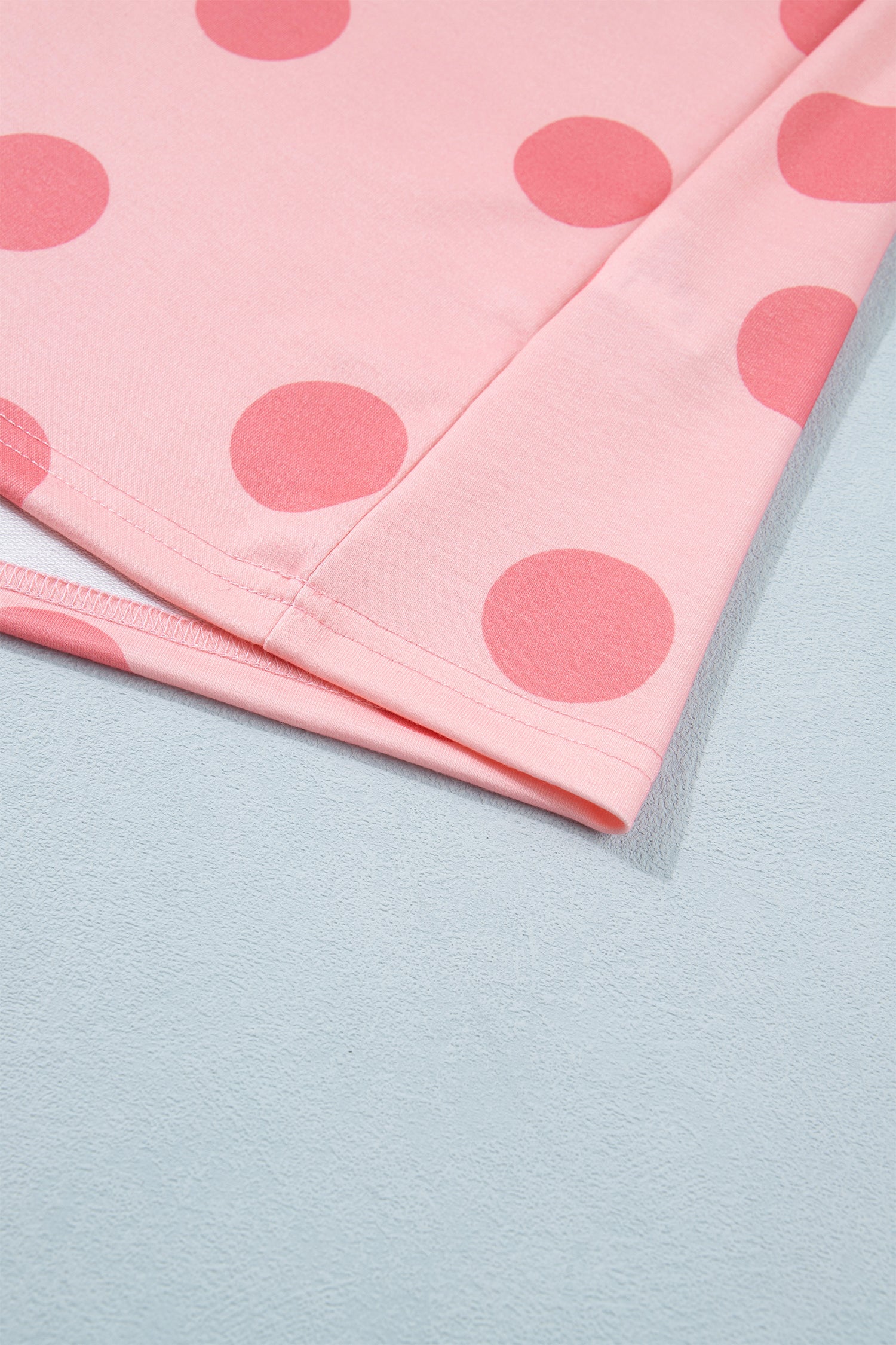 Polka Dot Short Sleeve Top & Casual Skort 2pcs Outfit | White, Pink & Sky Blue