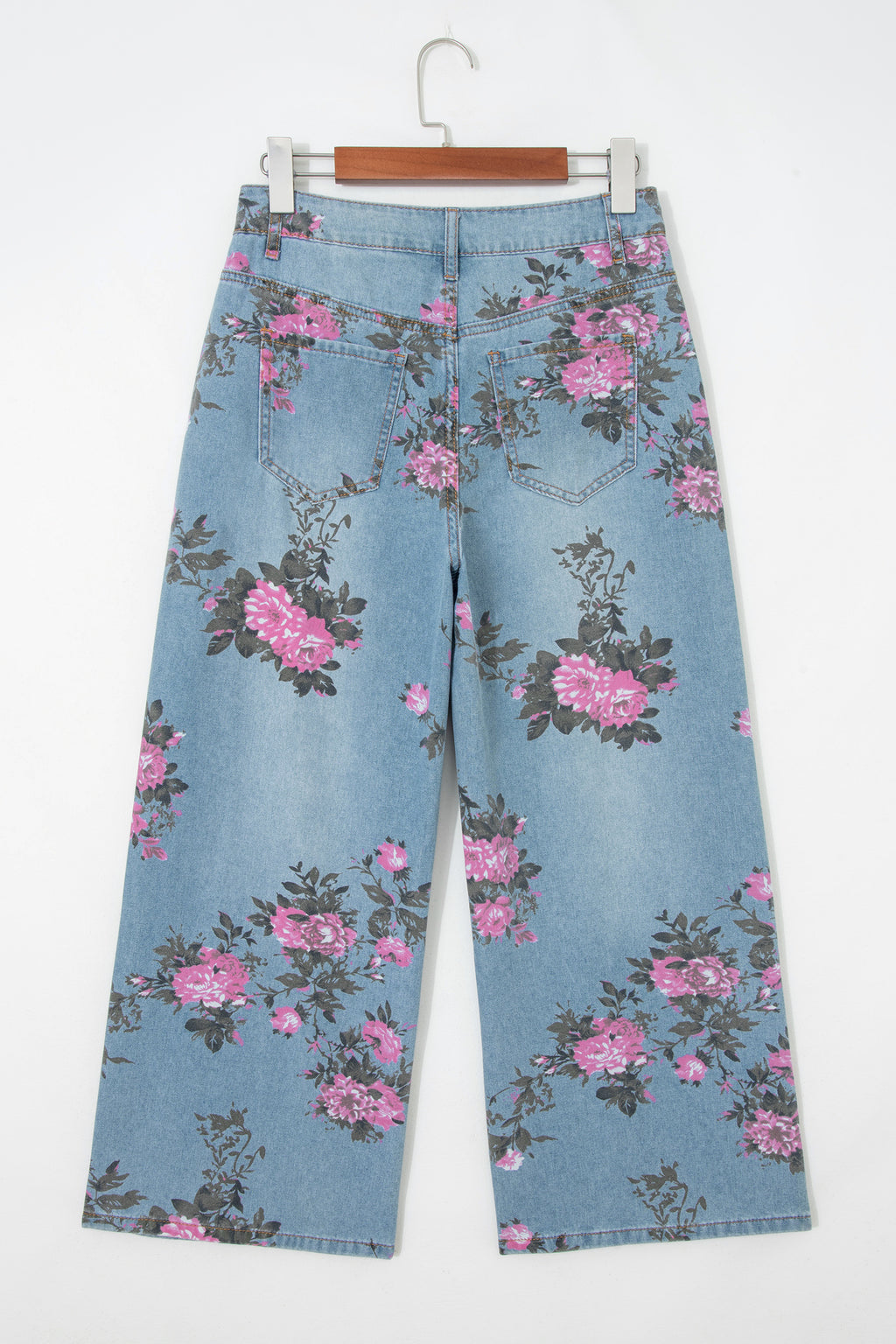 Shop Blue Garden Floral Print Bootcut Jeans | UK Sizes 6-18 at LivelyLooks