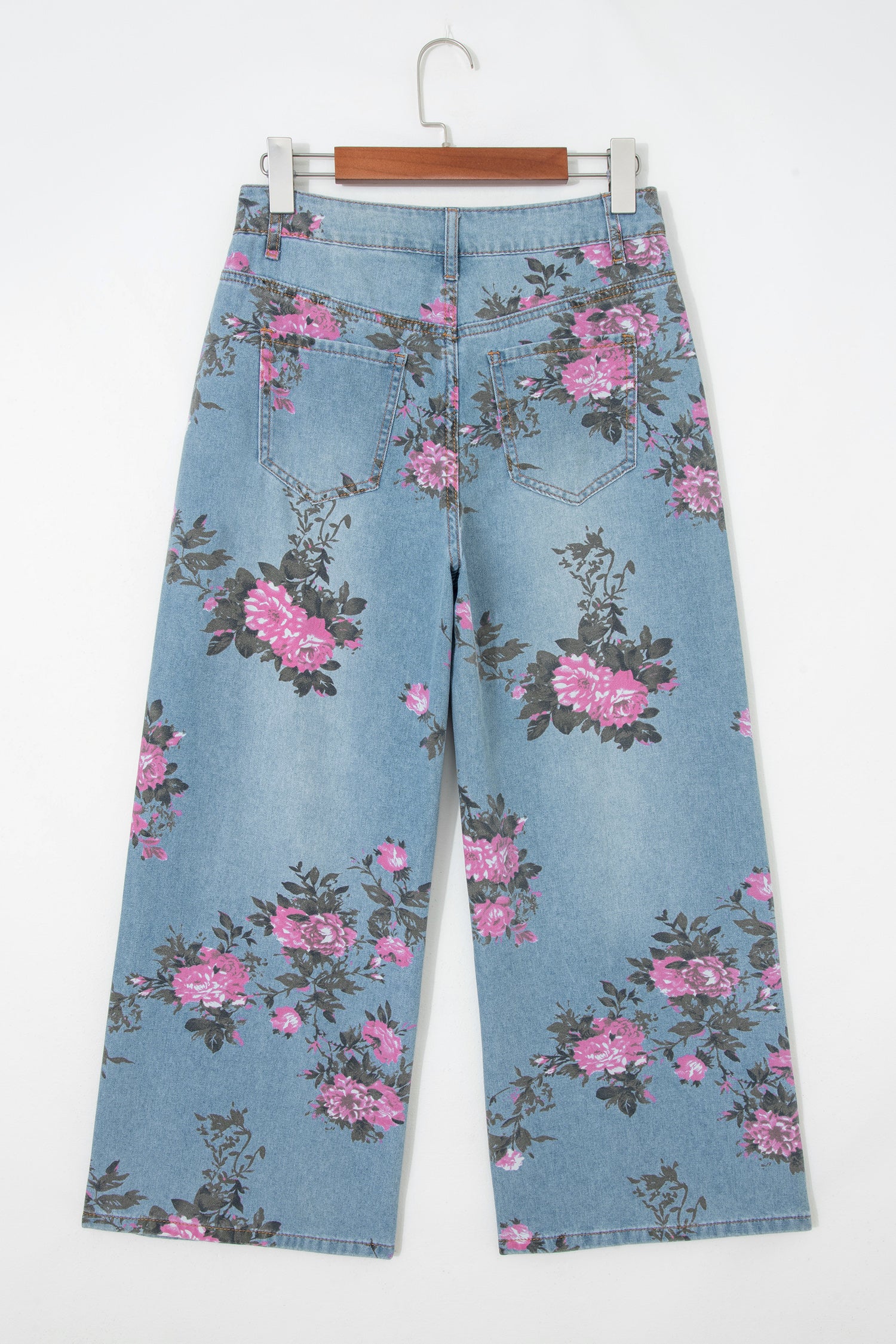 Shop Blue Garden Floral Print Bootcut Jeans | UK Sizes 6-18 at LivelyLooks