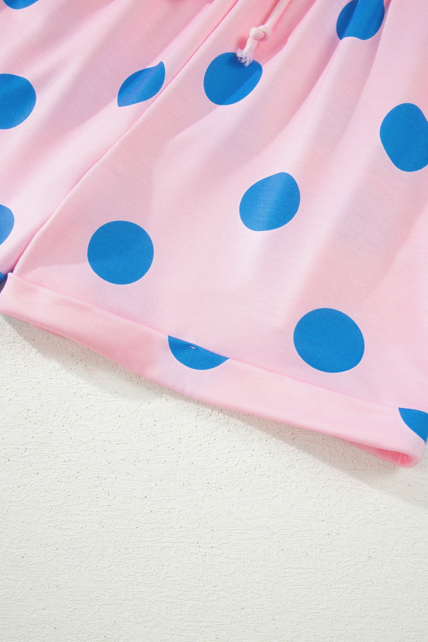 Polka Dot V-Neck Tee & Shorts Co-ord Set | Green, Pink & Beige S-XL