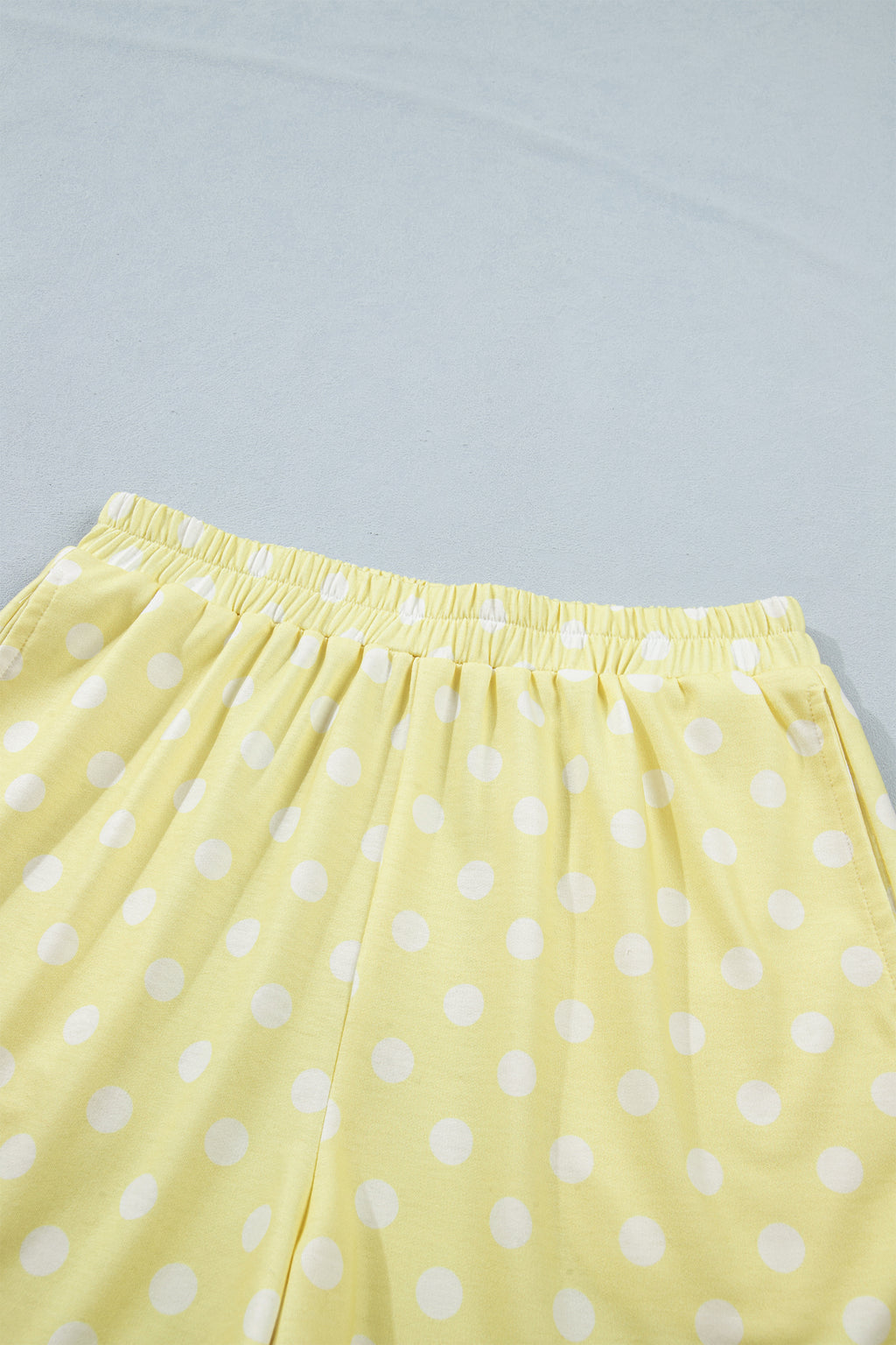 Polka Dot Mock Neck Short Set – Yellow, Pink, Sky Blue & Green