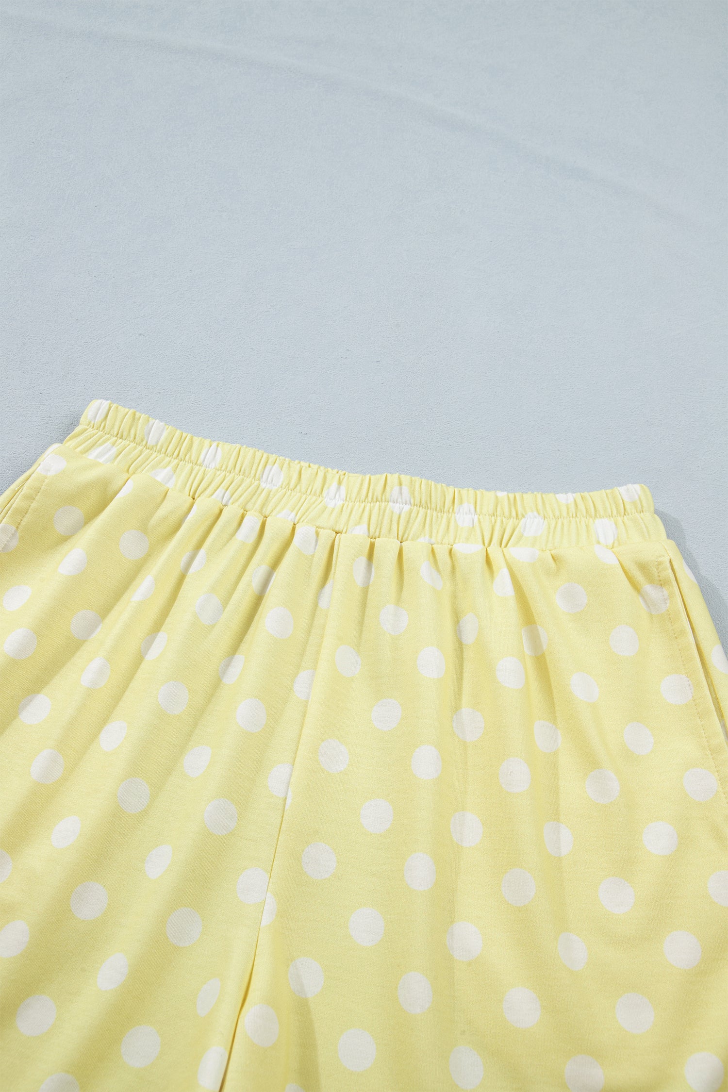 Polka Dot Mock Neck Short Set – Yellow, Pink, Sky Blue & Green