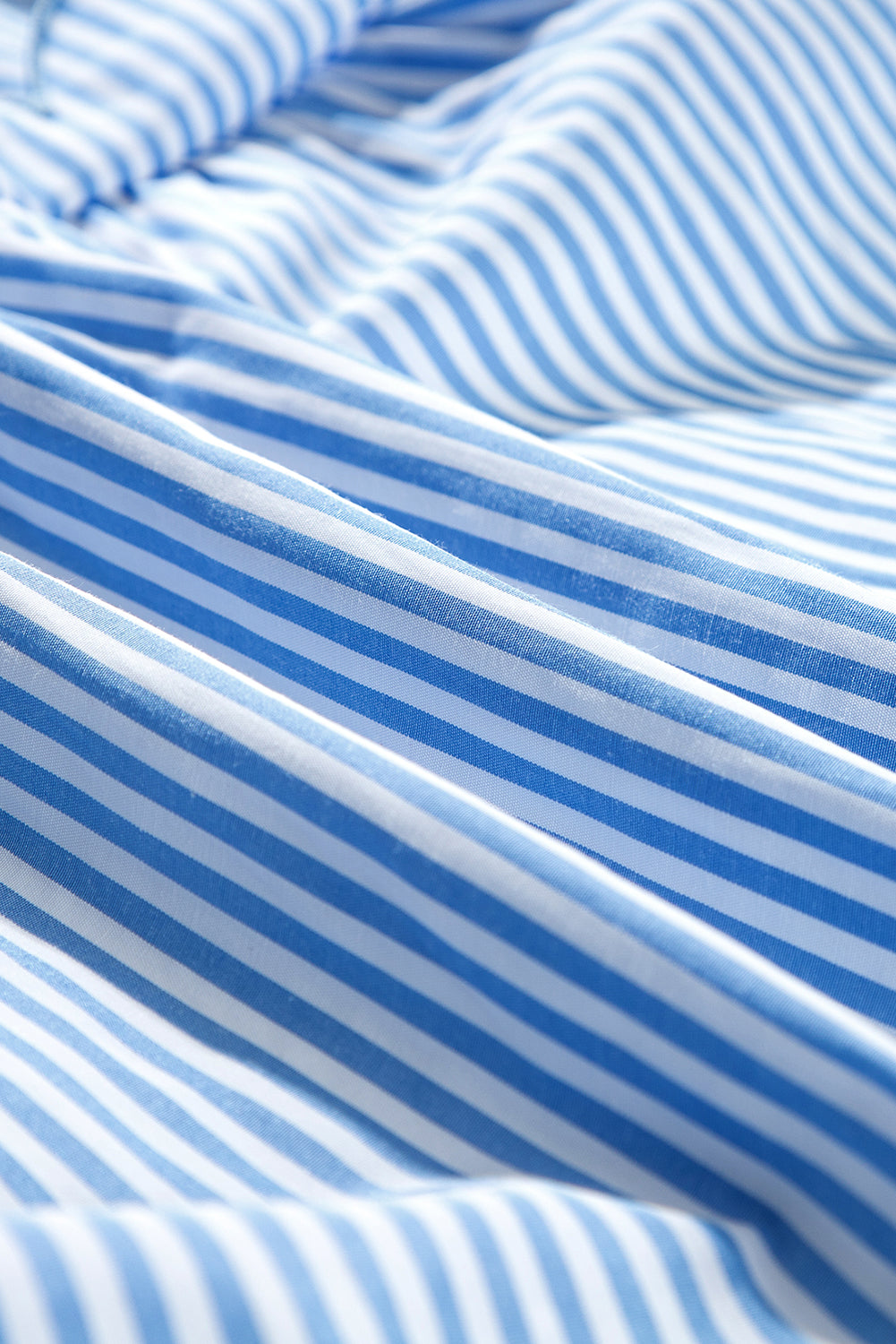 LivelyLooks Women's Blue Stripe Bubble Sleeve Tiered Scallop Maxi Dress S-XL women's fashion