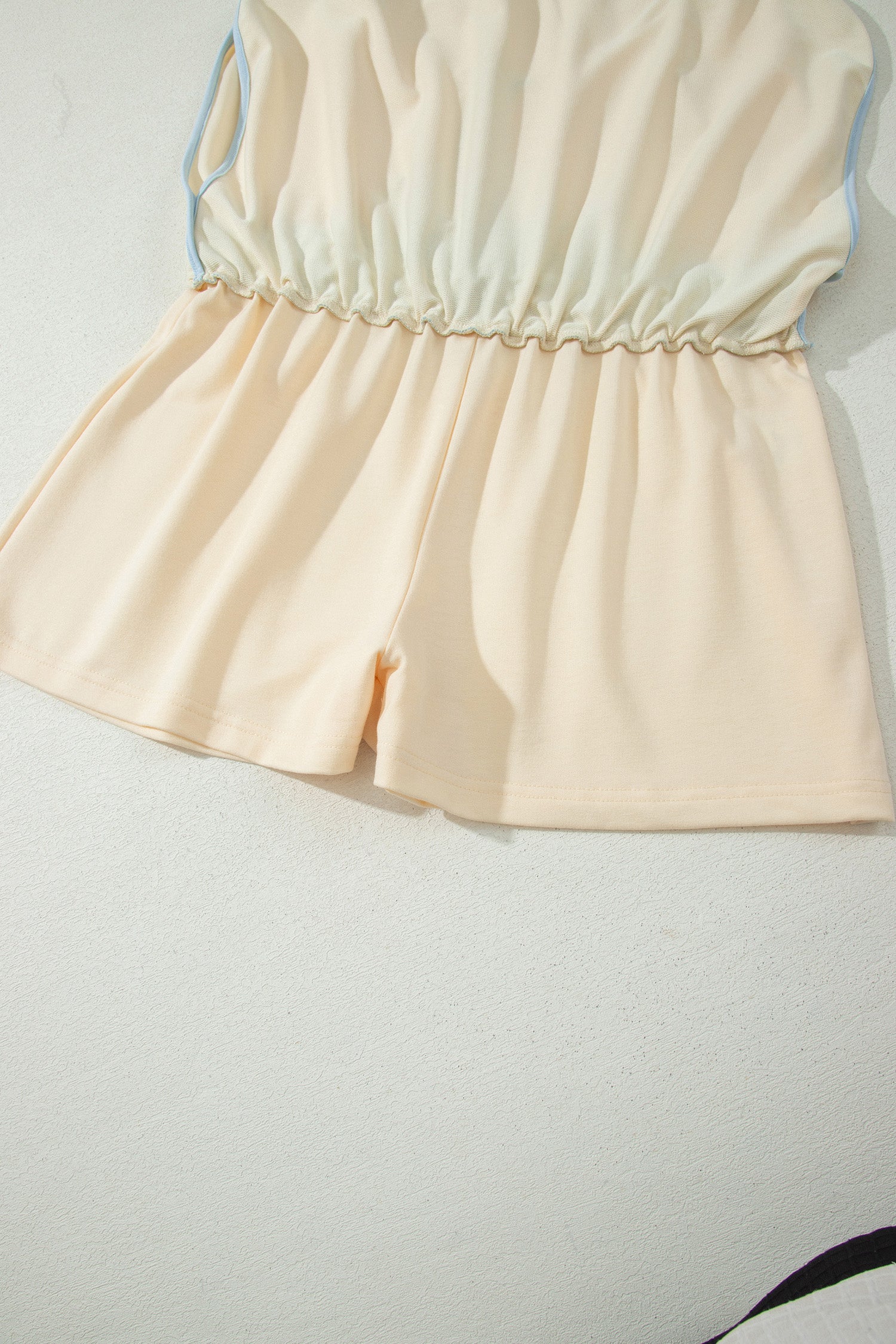 Colourblock Drop Shoulder T-Shirt & Skort 2-Piece Set Beige Black Green