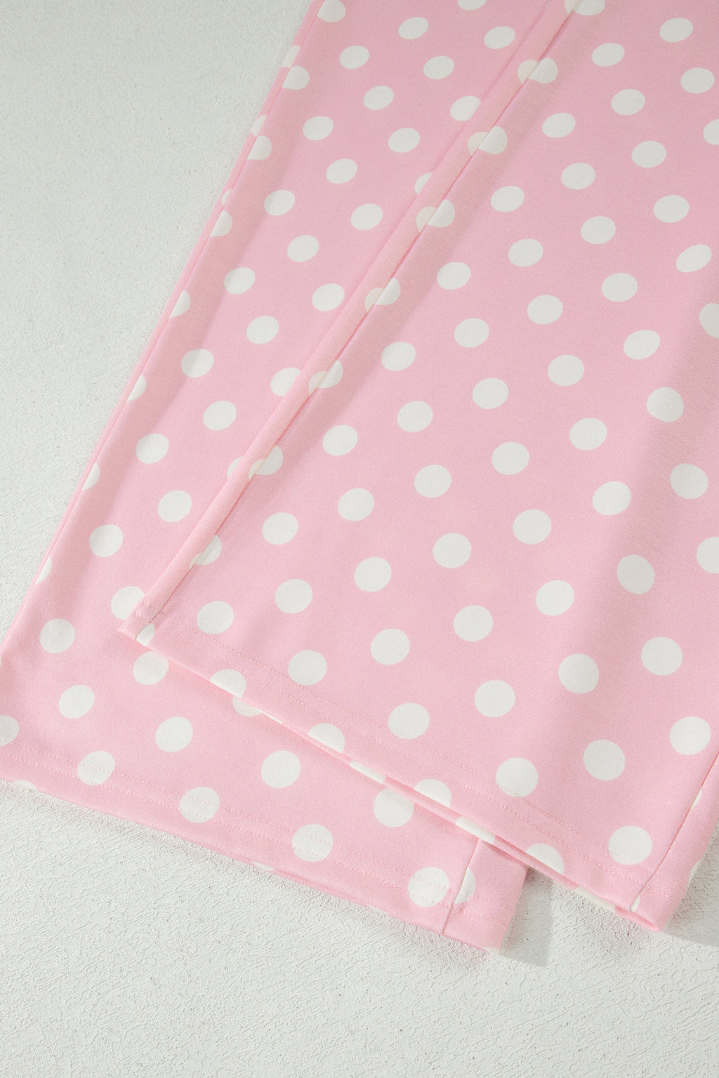 LivelyLooks Pink Polka Dot Mock Neck Short Sleeve Top & Shift Pant Co-ord Set S-XL women's fashion