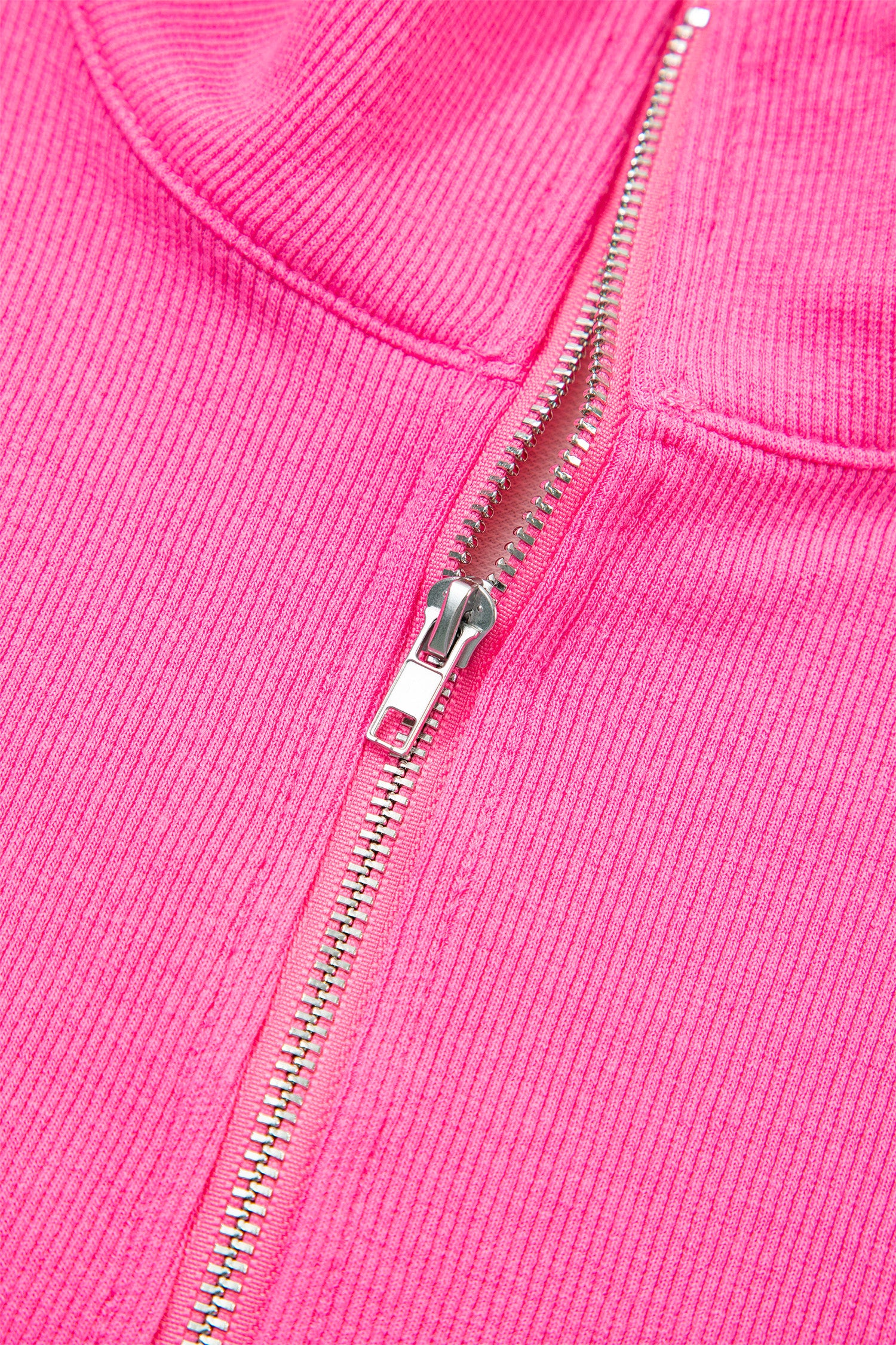 Seam Detail Half-Zip Tee & Casual Shorts Co-ord | Pink, Sky Blue & Yellow Stripe
