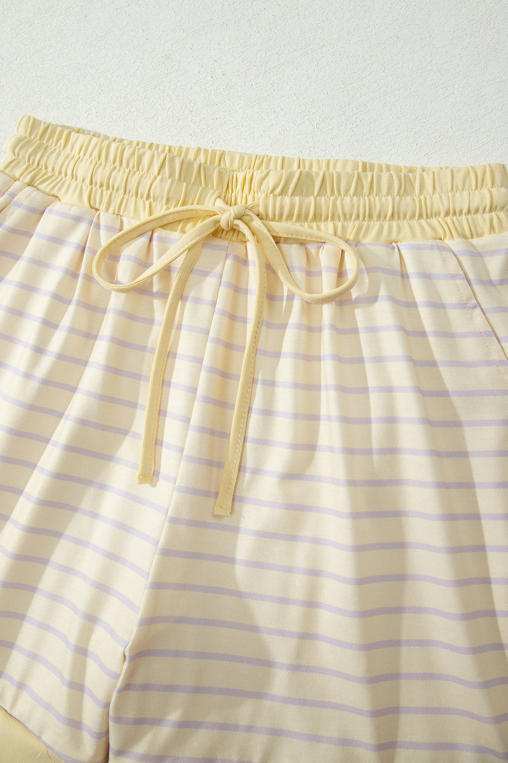 Yellow Stripe Relaxed Tee & Drawstring Shorts Co-ord Set | UK 8–22