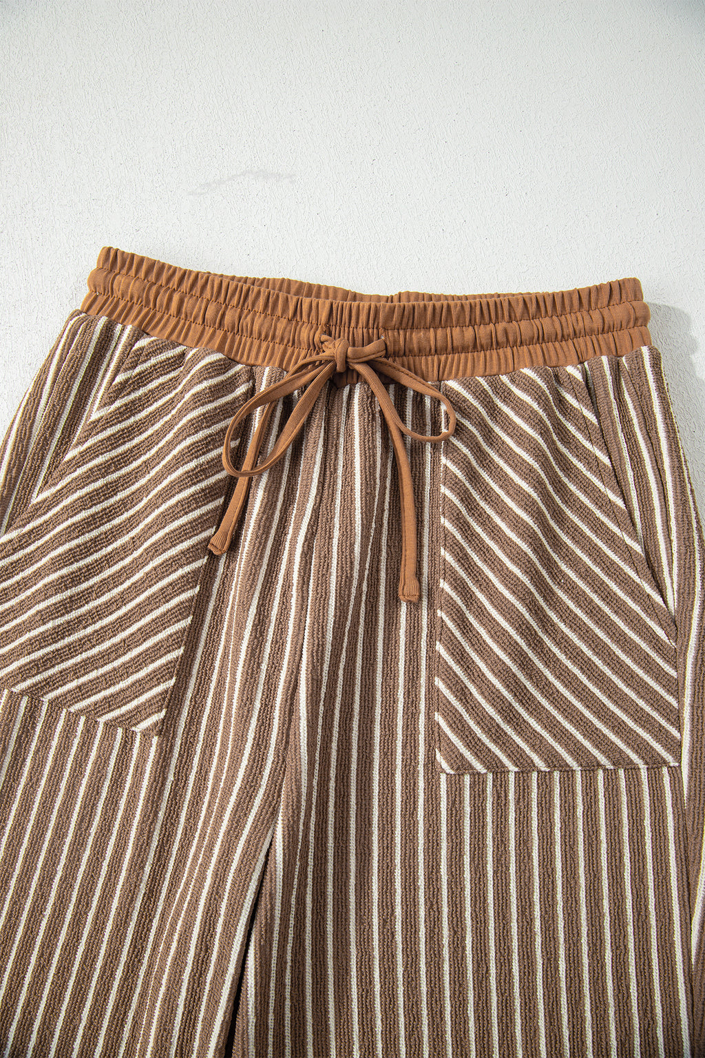 Stripe Crew Neck Tee & Drawstring Cropped Trousers Set | 4 Colours | Sizes 8-22
