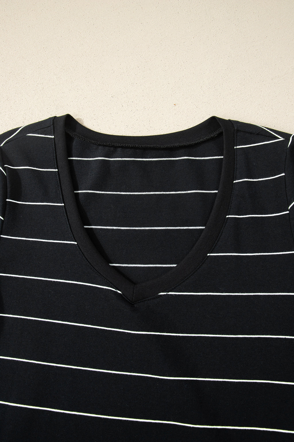 Khaki Stripe Casual Short Sleeve Side Slit Maxi T-Shirt Dress S-XL